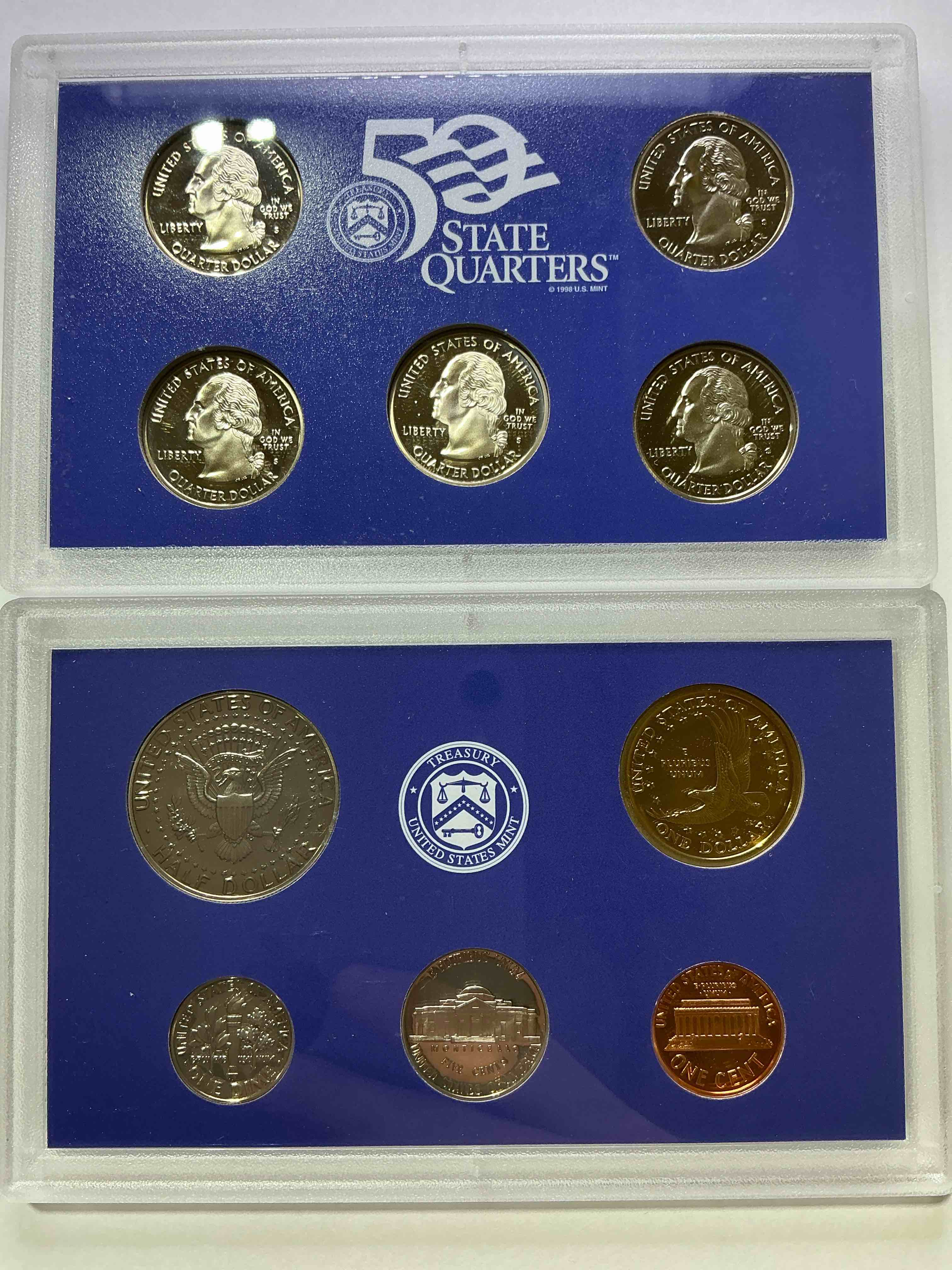 Condition photo showing New/Like New for United States Mint Proof Set! Insane Combo! 2002 Mint Proof Set From The US Treasury! Uncirculated & Beautiful Coins! Dollar, Half Dollar, Quarters, Nickel, Dime & Penny!