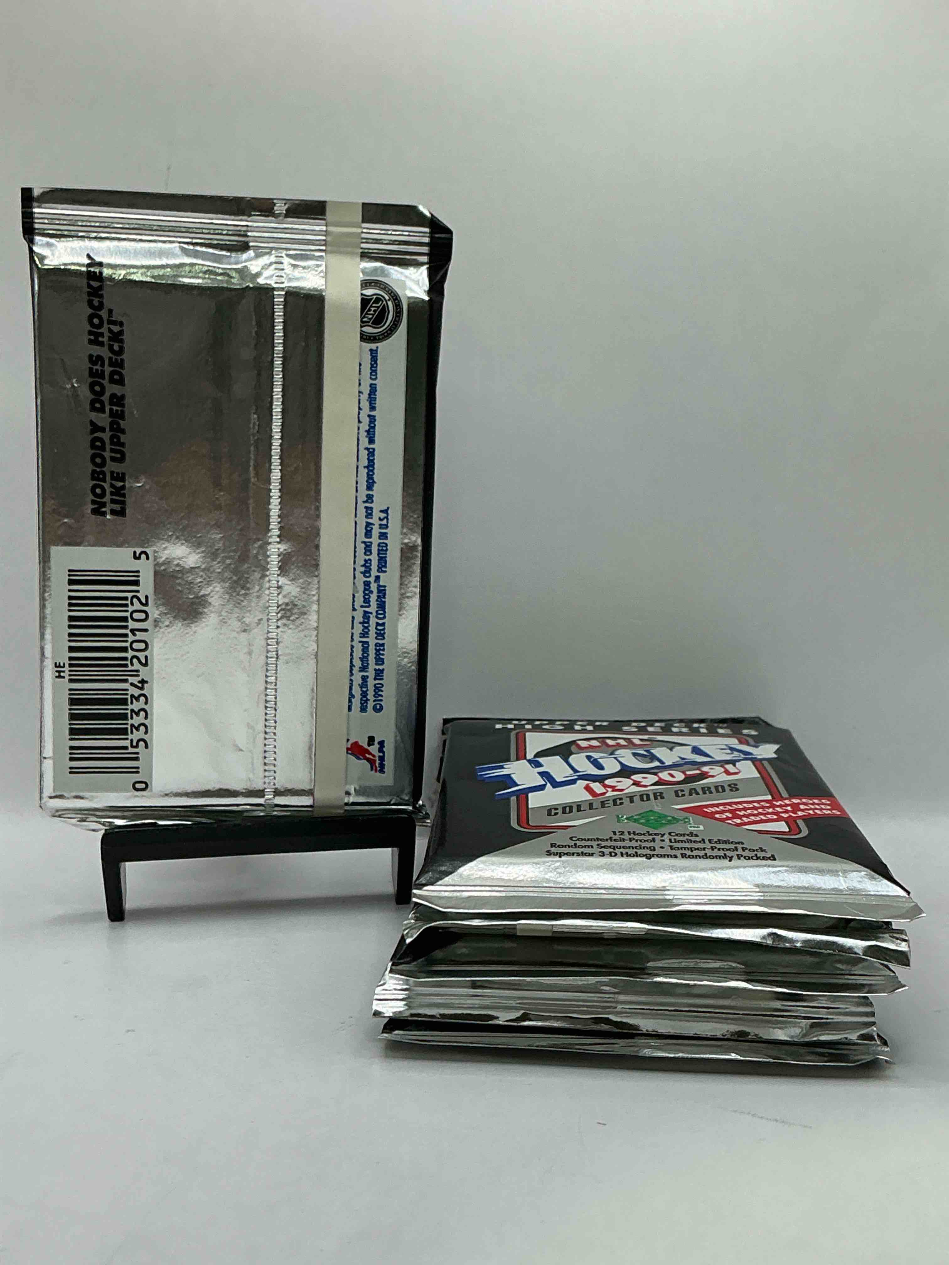 Condition photo showing New/Like New for Wow! 1991-92 NHL Upper Deck Premiere Edition! Look for All Of Your Favorite Stars From The 90’s In These Rare Packs!