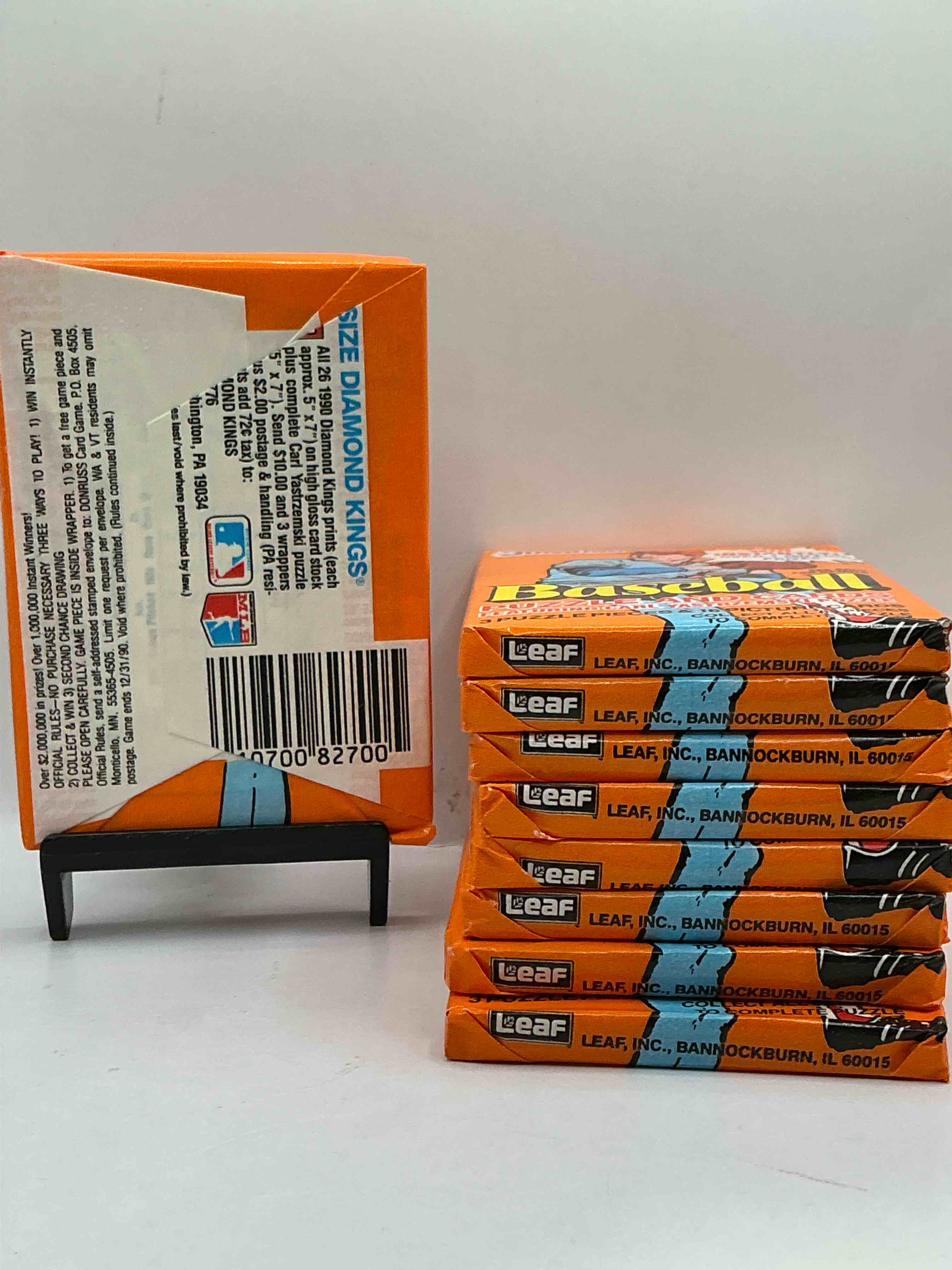 Condition photo showing New/Like New for Diamond Kings Ken Griffey Jr!? 1990 Donruss Baseball Unopened Wax Packs! Hard To Find! Straight From Original Box! Search For Possible Juan Gonzalez Rookie Card!As Well As Valuable Ken Griffey Jr. Cards!