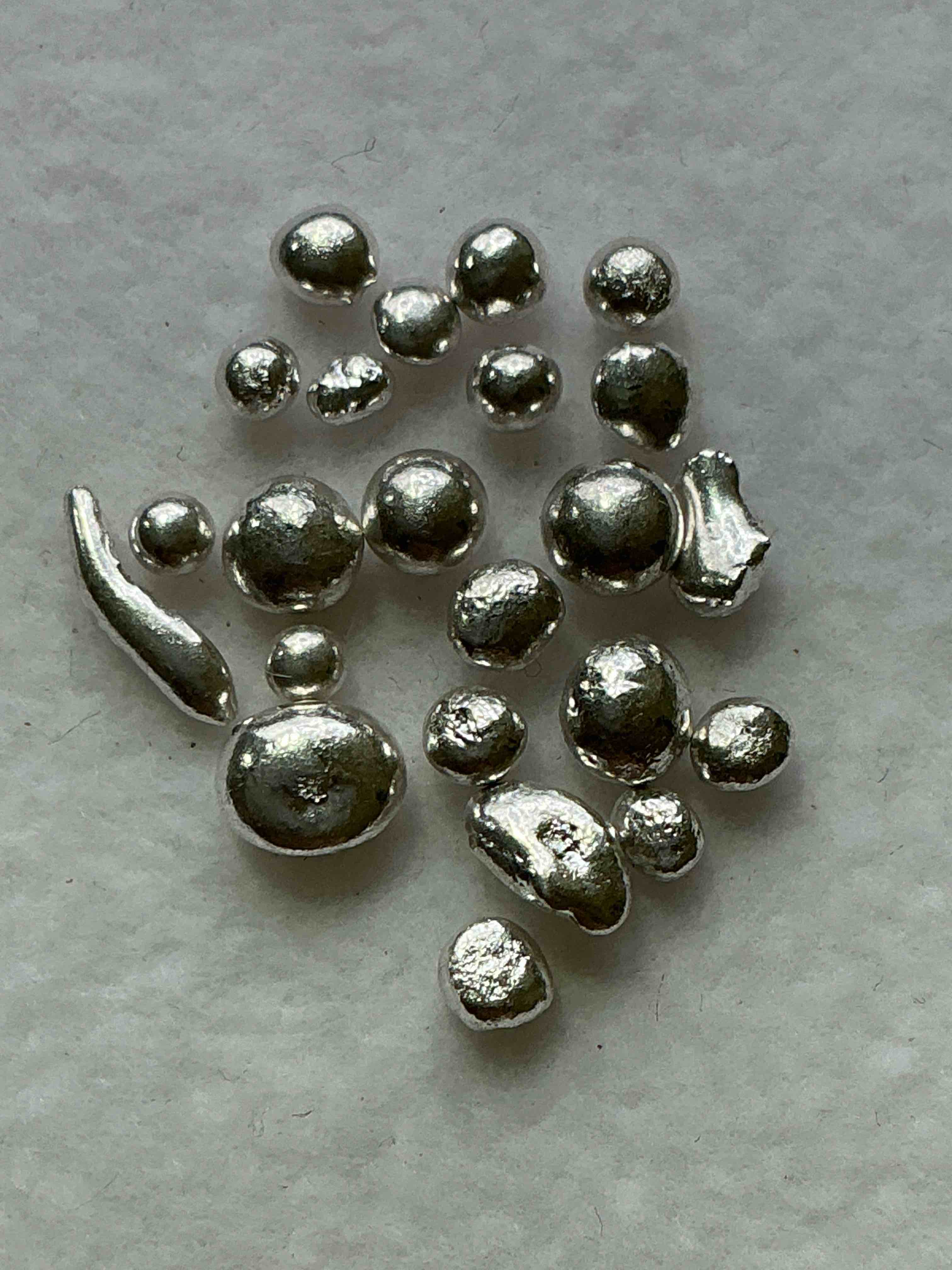 Silver Nuggets! .999 US Fine Silver, In Small Nugget Form! Total Weight Of All Nuggets In Lot Approximately 3 Grams, Bid Is Per Nugget! A Cool Way To Invest In Fine US Silver! Includes Collector Capsule!