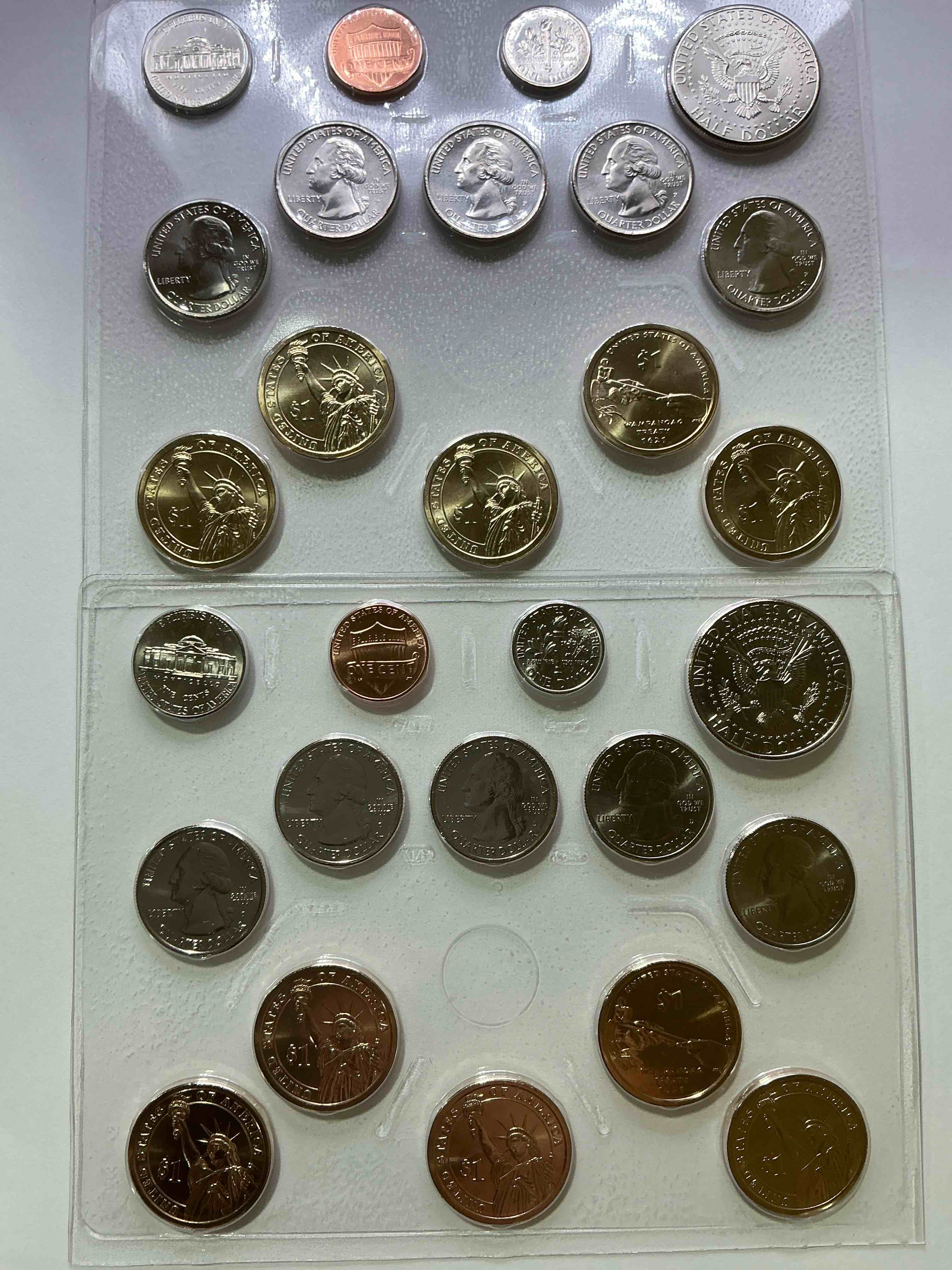 2011 Uncirculated Mint Coins! 28 Coin Lot, With MULTIPLE Dollar Coins, Half Dollars, Quarters, Dimes, Nickels & Pennies! WOW!