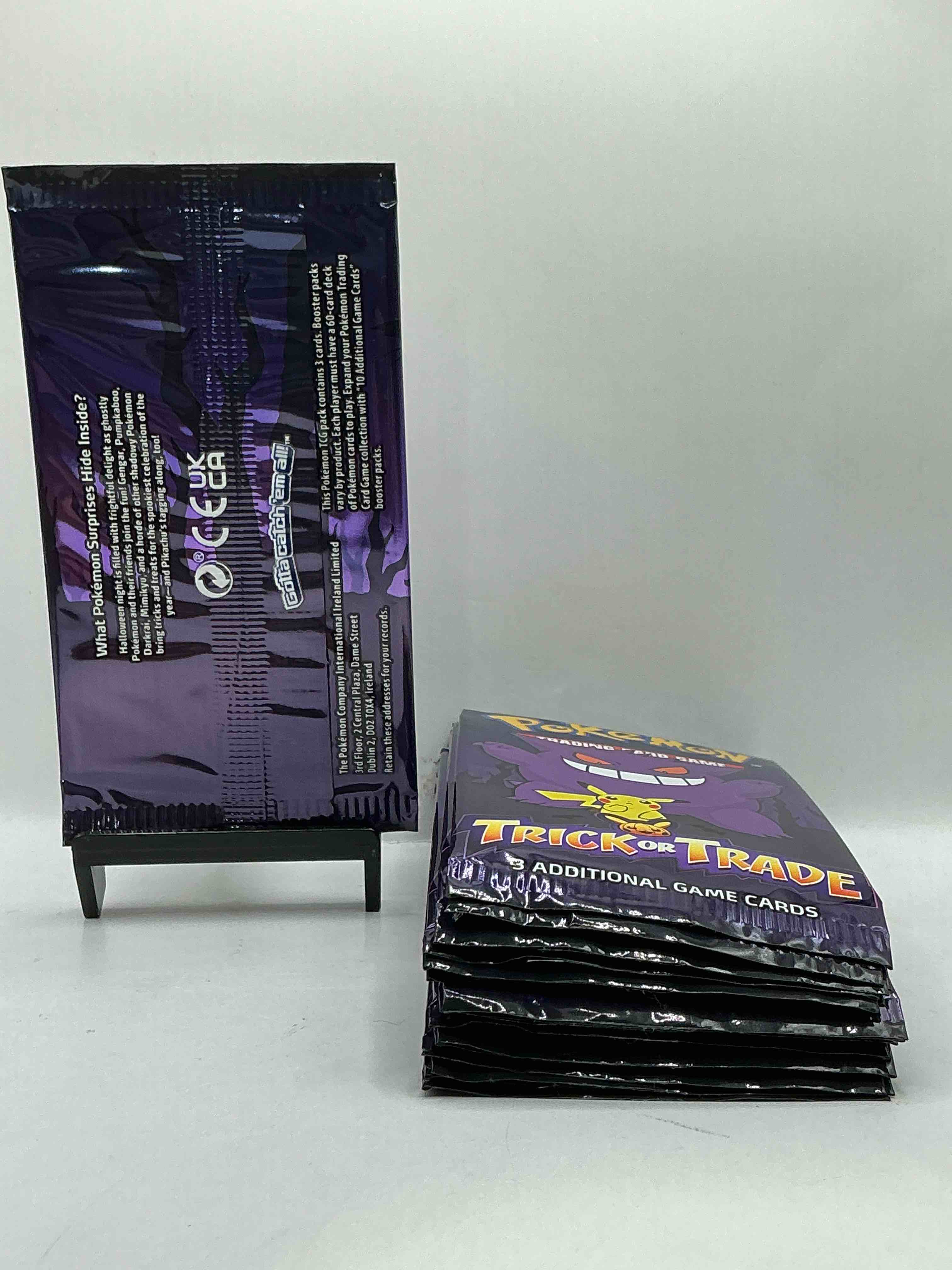 Condition photo showing New/Like New for Pokémon Packs! Spooky Trick Or Trade Unopened Packs! 3 Cards Per Pack, From 2022! Look For Legendary Monsters!