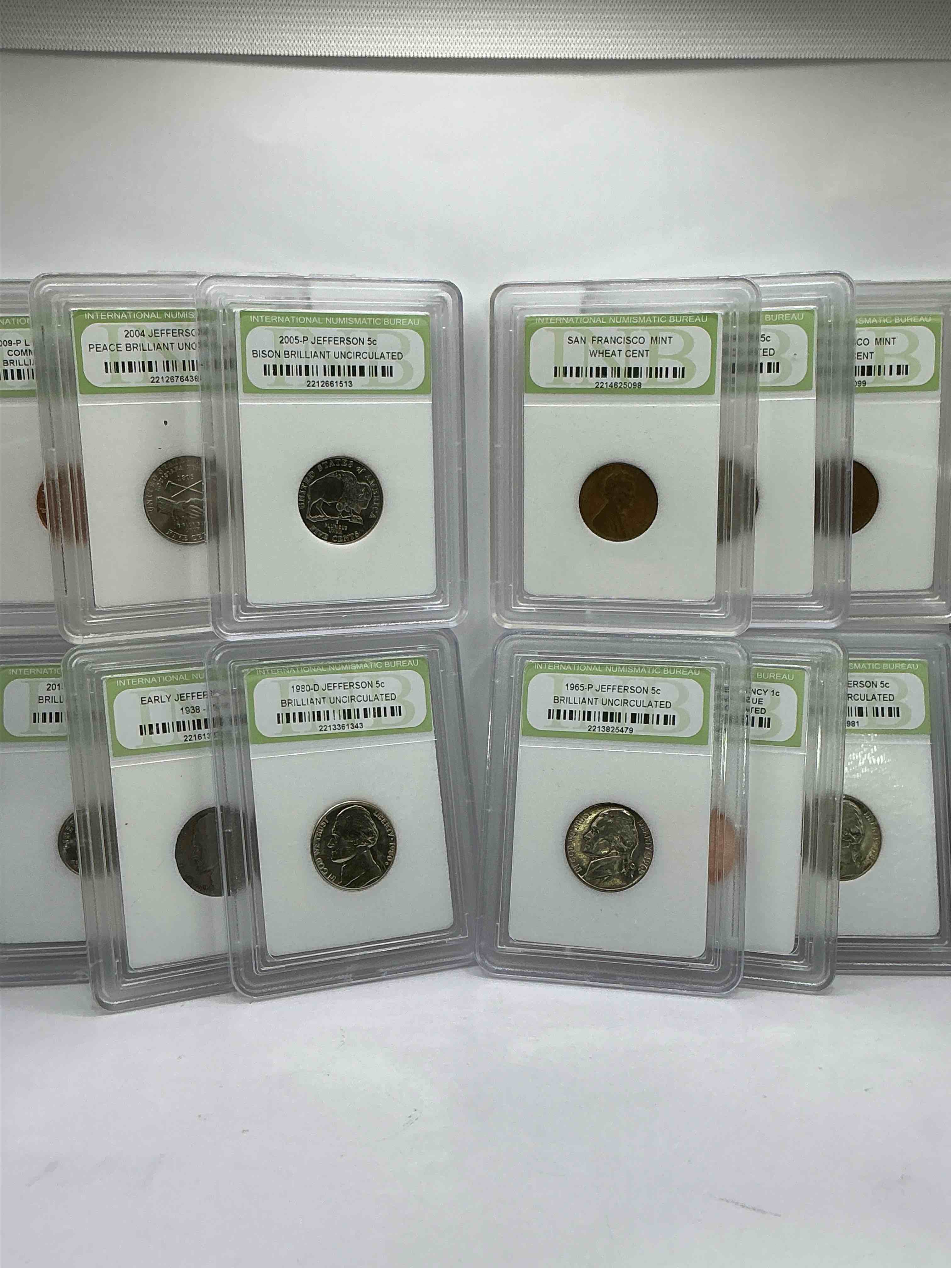Condition photo showing New/Like New for Collector's Dream! 12 Different Rare, Slabbed U.S. Collector Coins In Certified/Catalogued Protective Slab Cases! A Great Way to Build An Incredible Collection Of Protected, Rare U.S. Coins! Great For The Coin Fan & Collector!