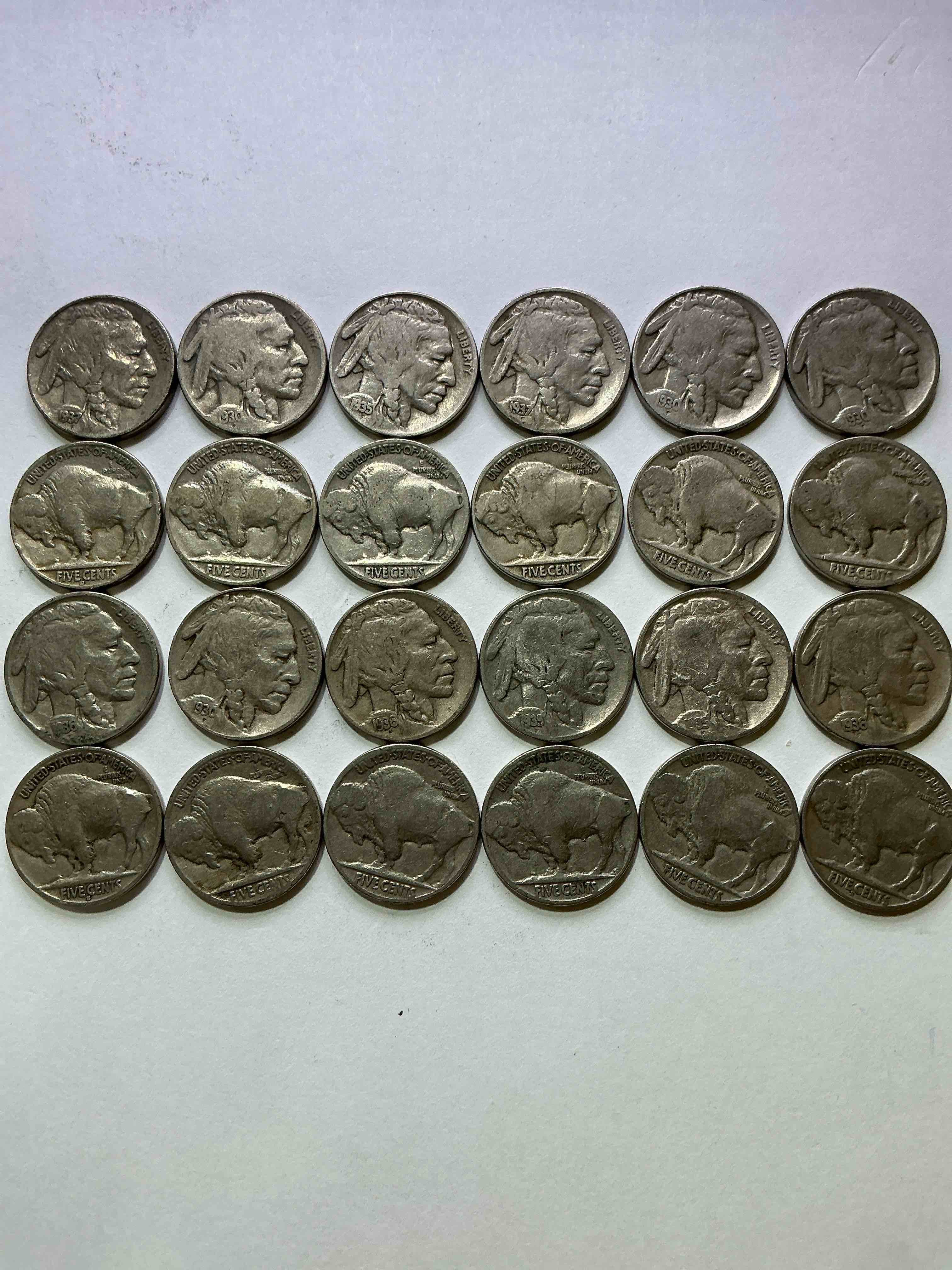 Historic Buffalo Nickels! Indian Head Buffalo Nickels Were Minted From 1913 To 1938 & Have Become A Favorite For Coin Collectors Around The World! Own Pieces Of American History With These Cool Indian Head Buffalo Nickels In Circulated Condition, Most With Visible Dates Which Is Very Rare For Buffalo Nickels!