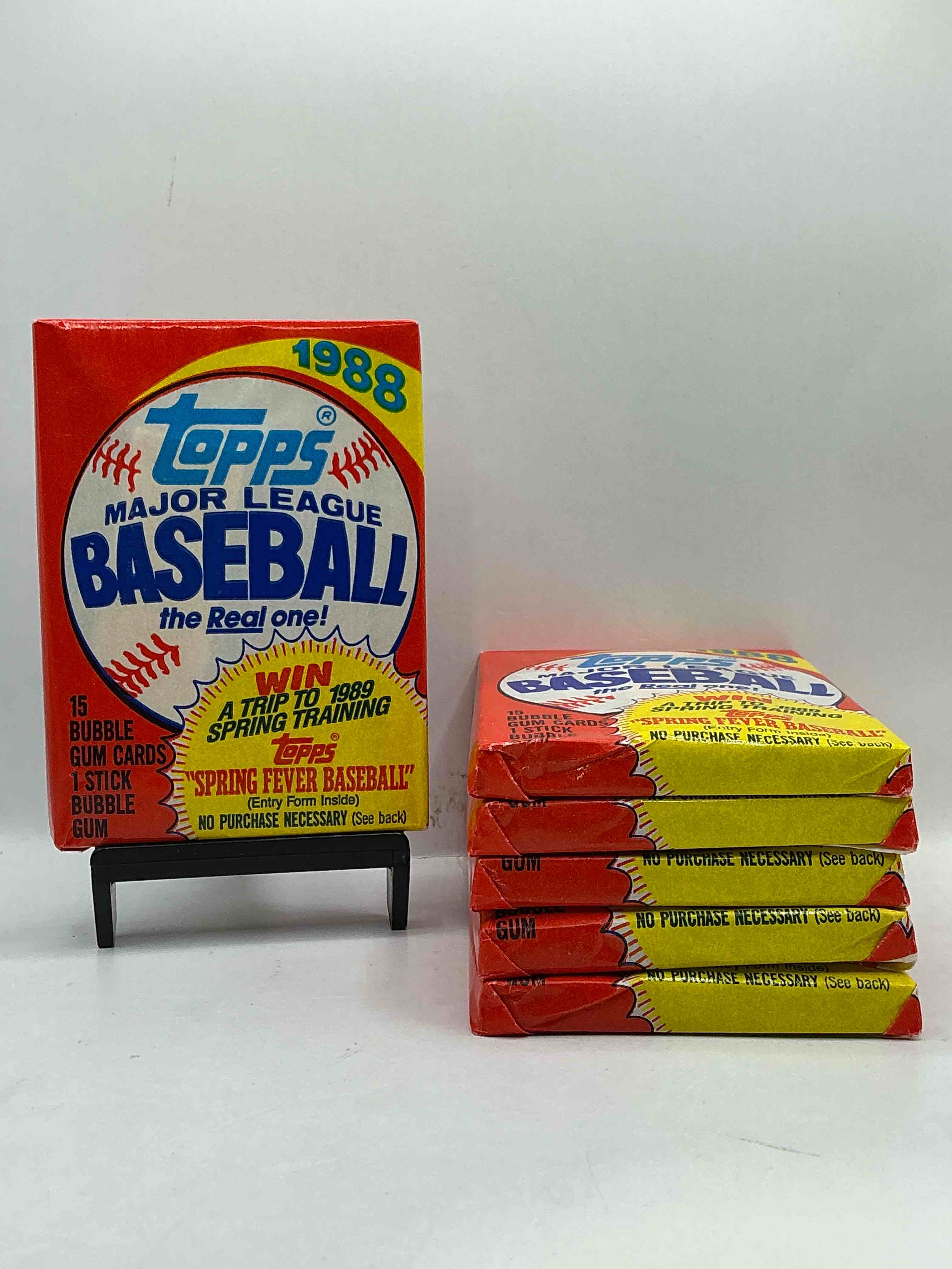 80's Baseball Fan's Rejoice! 1988 Topps Baseball Unopened Wax Packs Full Of Collectible Trading Cards! Search For Valuable Don Mattingly "World Of Baseball" & Nolan Ryan Cards Worth Hundreds In Perfect Condition!