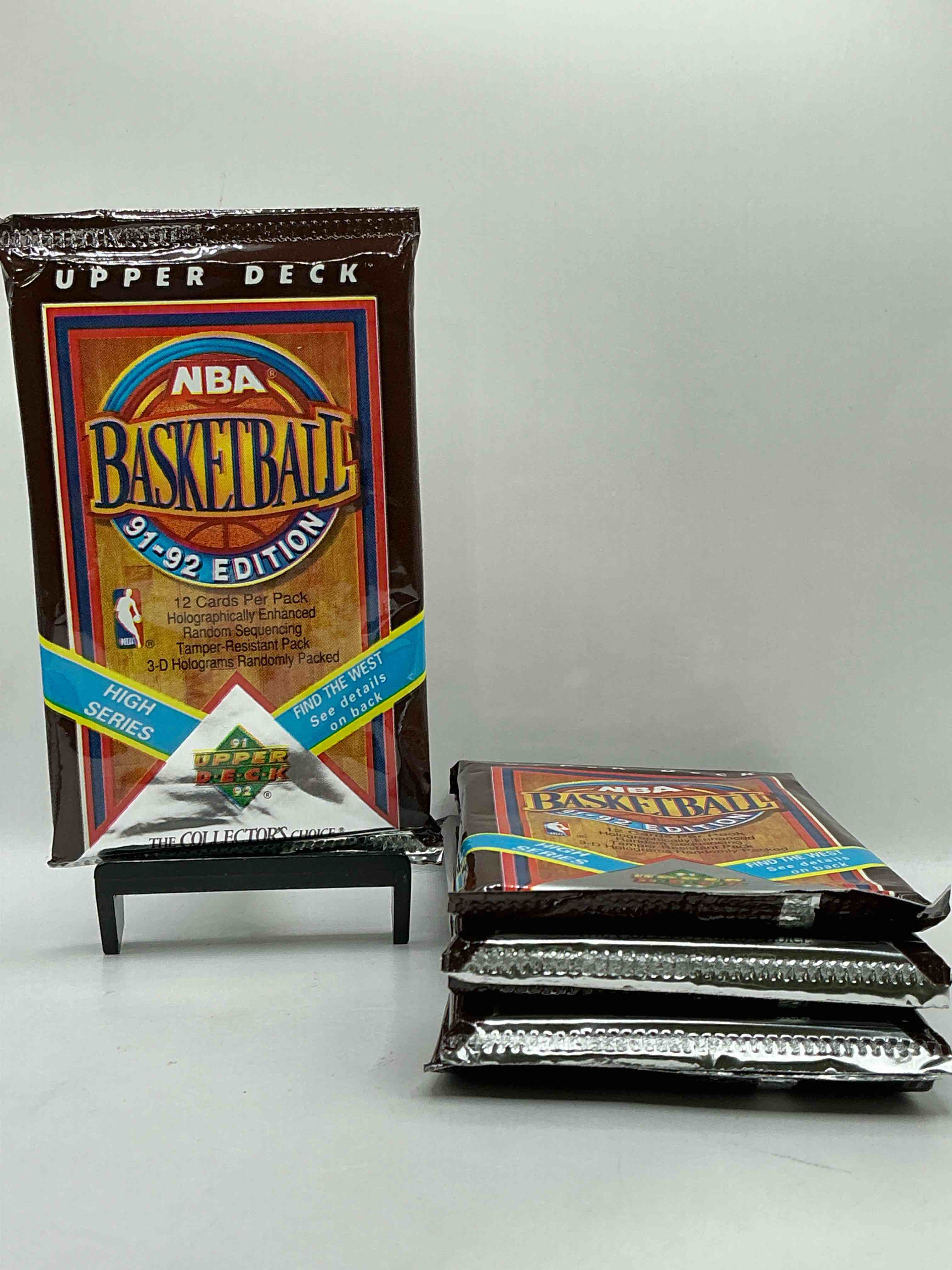 Wow, Find The West! 1991/92 HIGH SERIES Upper Deck NBA Basketball Sealed Pack, Direct From Original Sealed Retail Case! Potential To Find A Jerry West Signature Card Only In This High Series... Super Rare! Also Search For Valuable Michael Jordans & Too Many Great Cards To List! An Awesome Investment In Sports Card Memorabilia! You May Never See These Again, Super Rare!