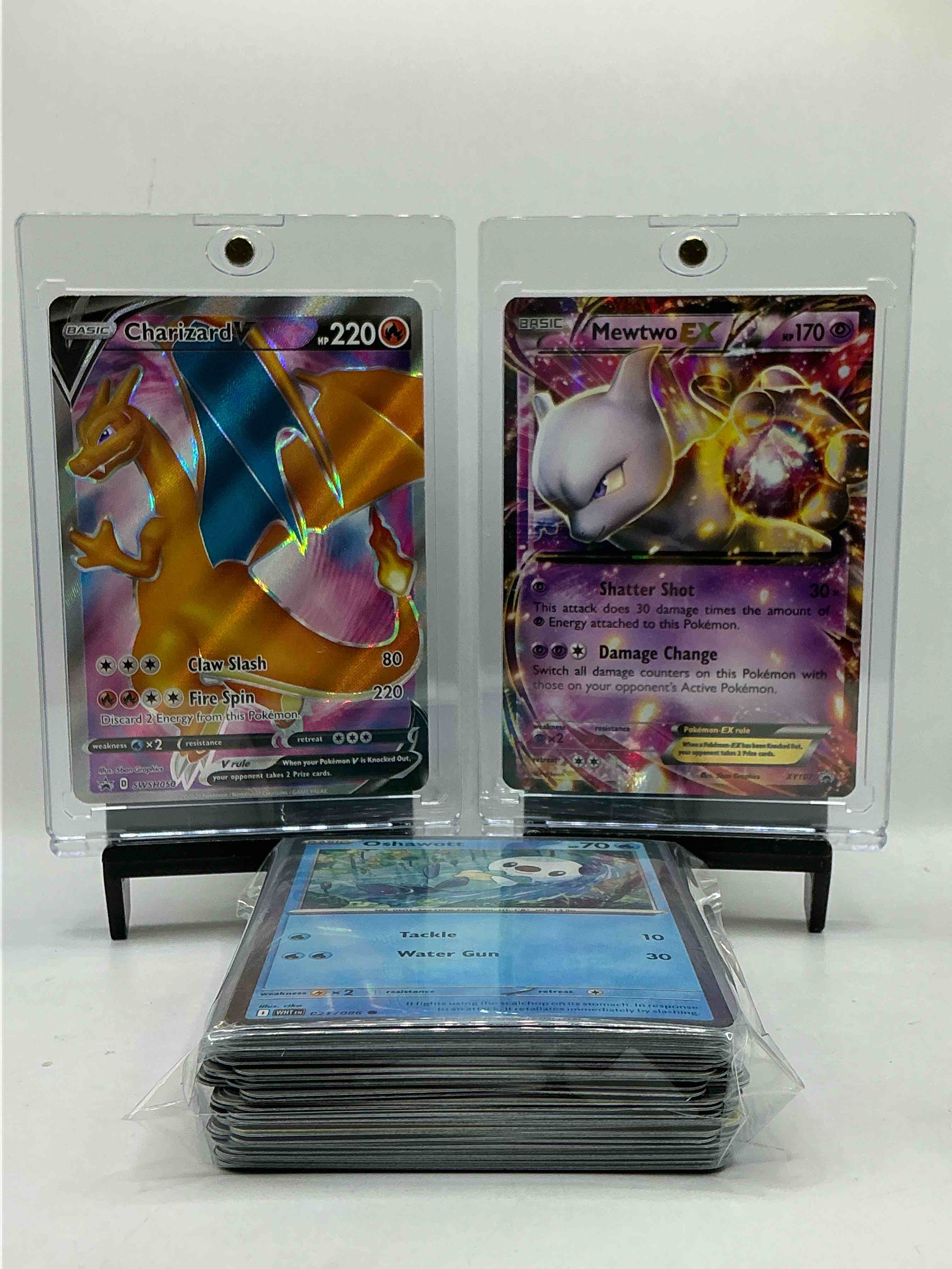 Charizard V Holo, Mewtwo EX Holo & More! Pokémon Palooza! This 50 Card Pokémon Lot Includes Commons, Rare Cards, Legends, Heroes, Holos & More!