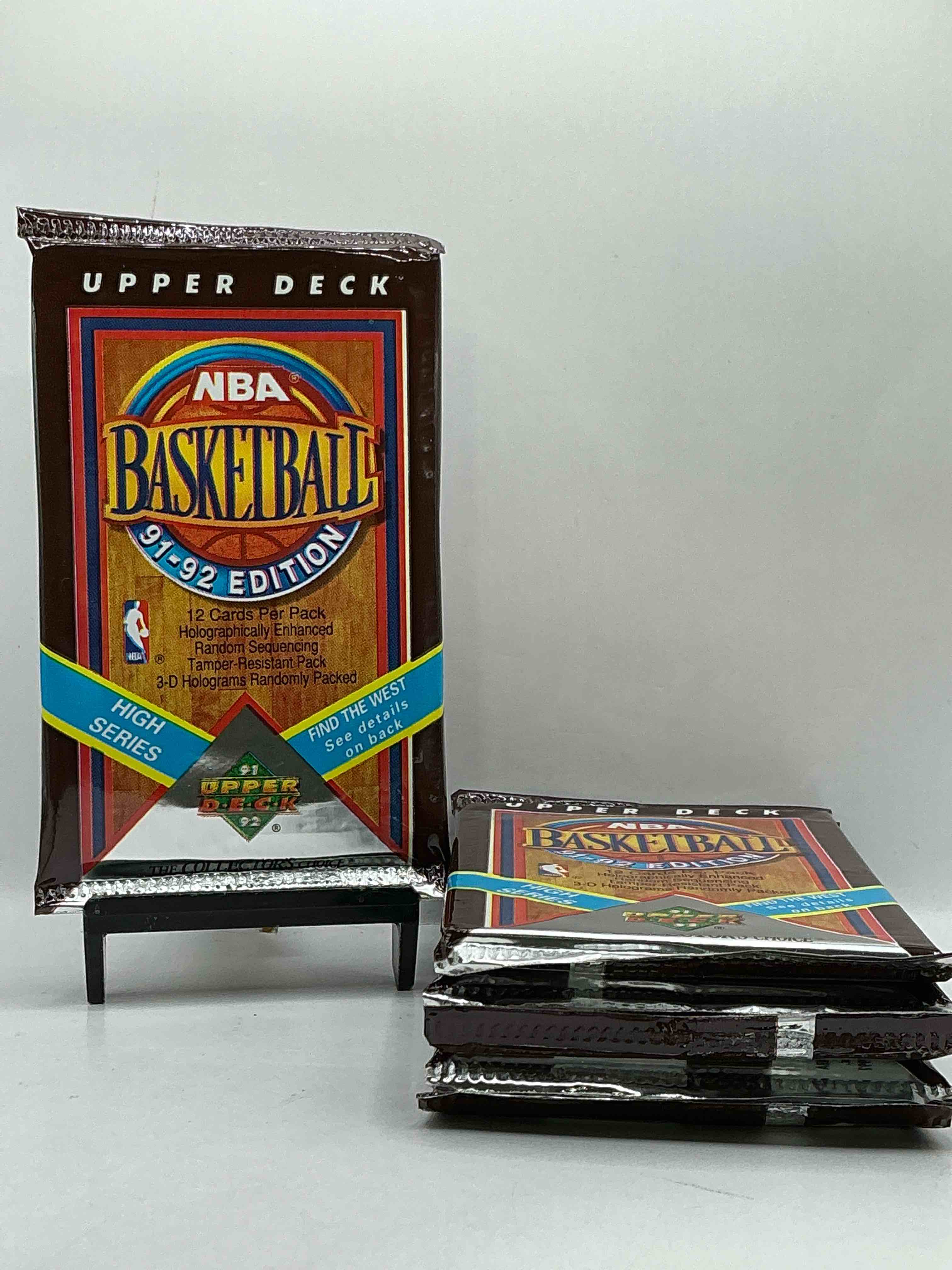 Wow, Find The West! 1991/92 HIGH SERIES Upper Deck NBA Basketball Sealed Pack, Direct From Original Sealed Retail Case! Potential To Find A Jerry West Signature Card Only In This High Series... Super Rare! Also Search For Valuable Michael Jordans & Too Many Great Cards To List! An Awesome Investment In Sports Card Memorabilia! You May Never See These Again, Super Rare!