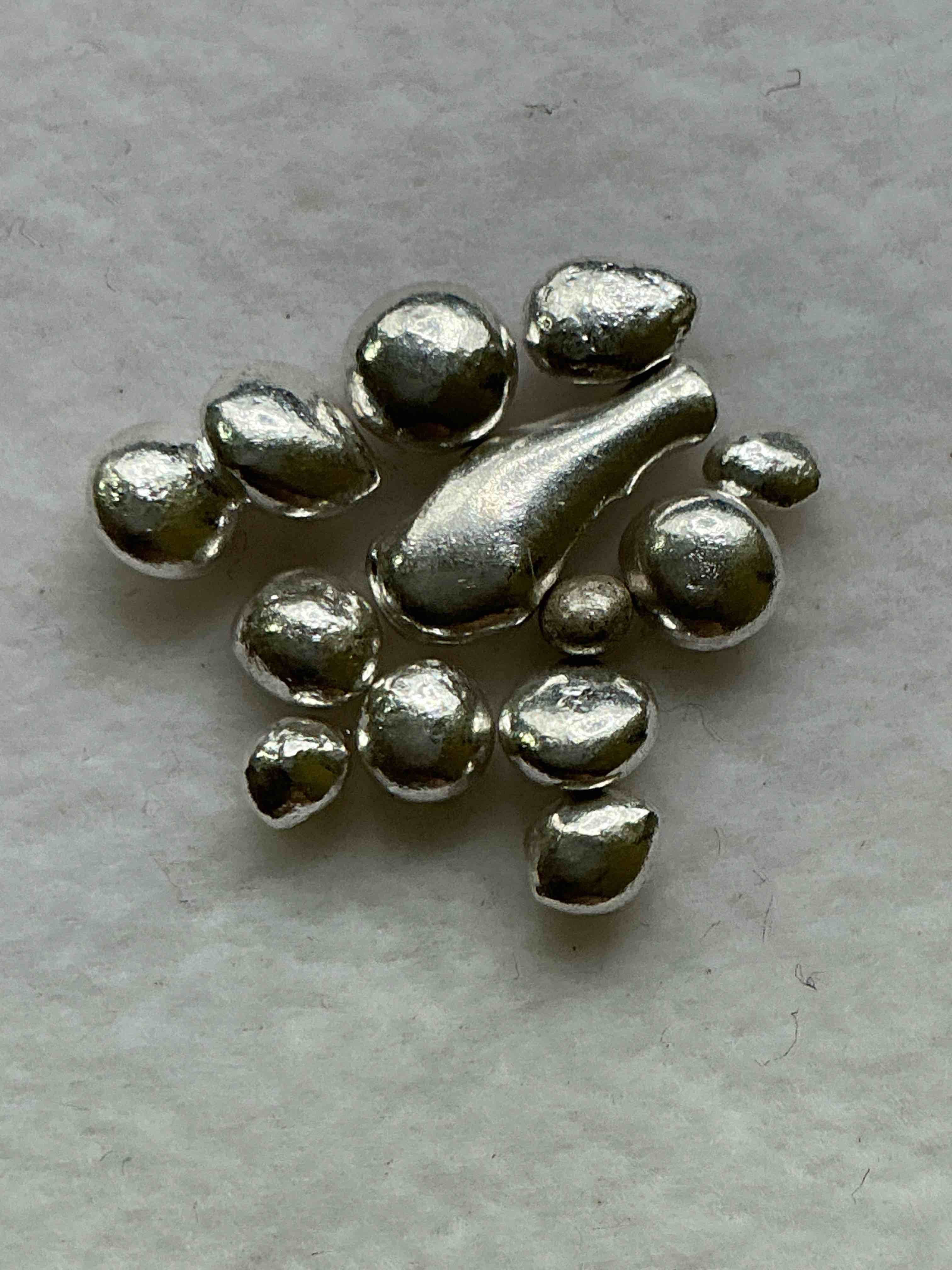Silver Nuggets! .999 US Fine Silver, In Small Nugget Form! Total Weight Of All Nuggets In Lot Approximately 3 Grams, Bid Is Per Nugget! A Cool Way To Invest In Fine US Silver! Includes Collector Capsule!