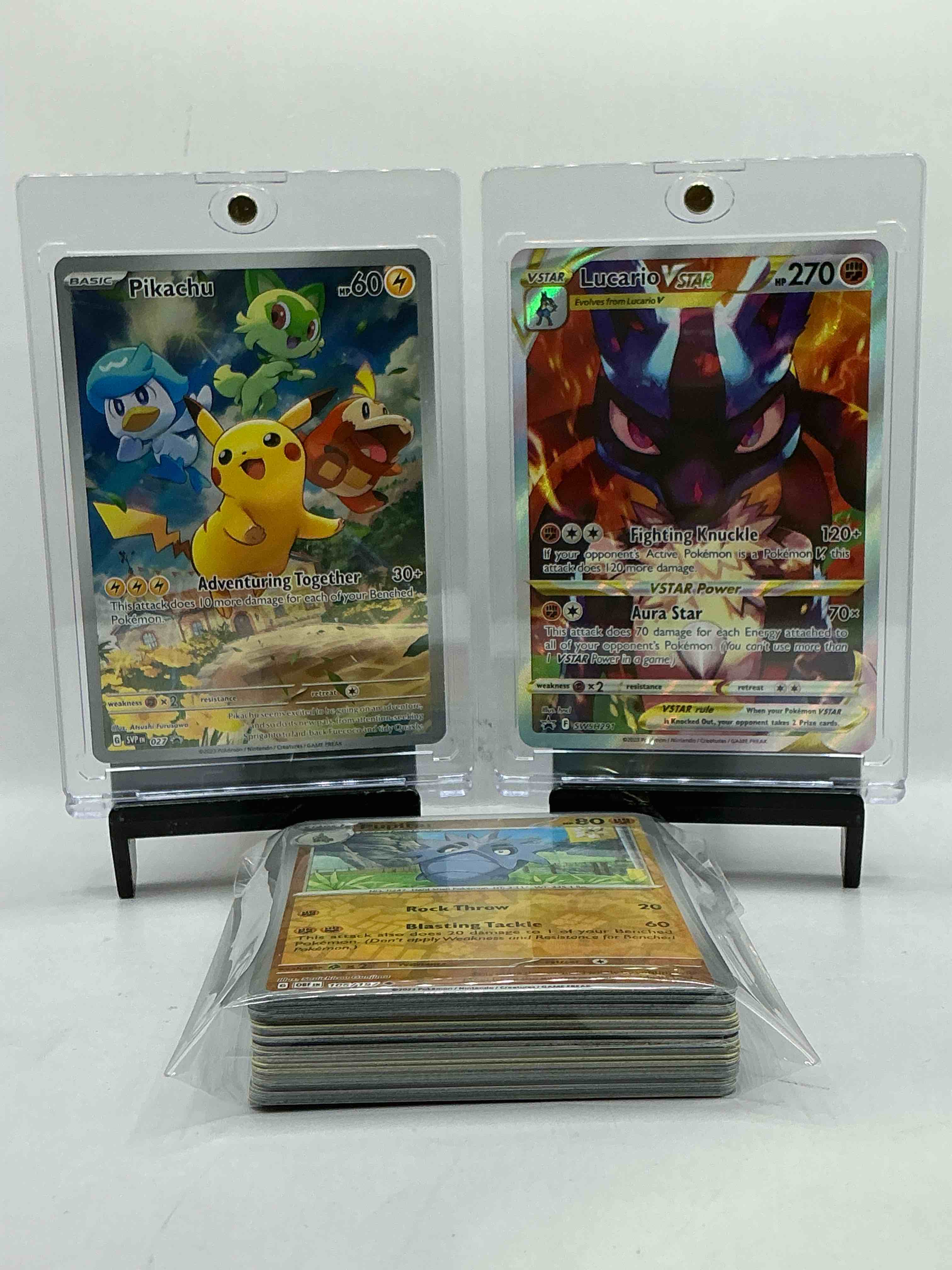 Pokémon Palooza! Pikachu & Friends Holo & Lucario VSTAR! 50 Card Lot! Pokémon Palooza! Commons, Heroes, Legends, Holos & More!