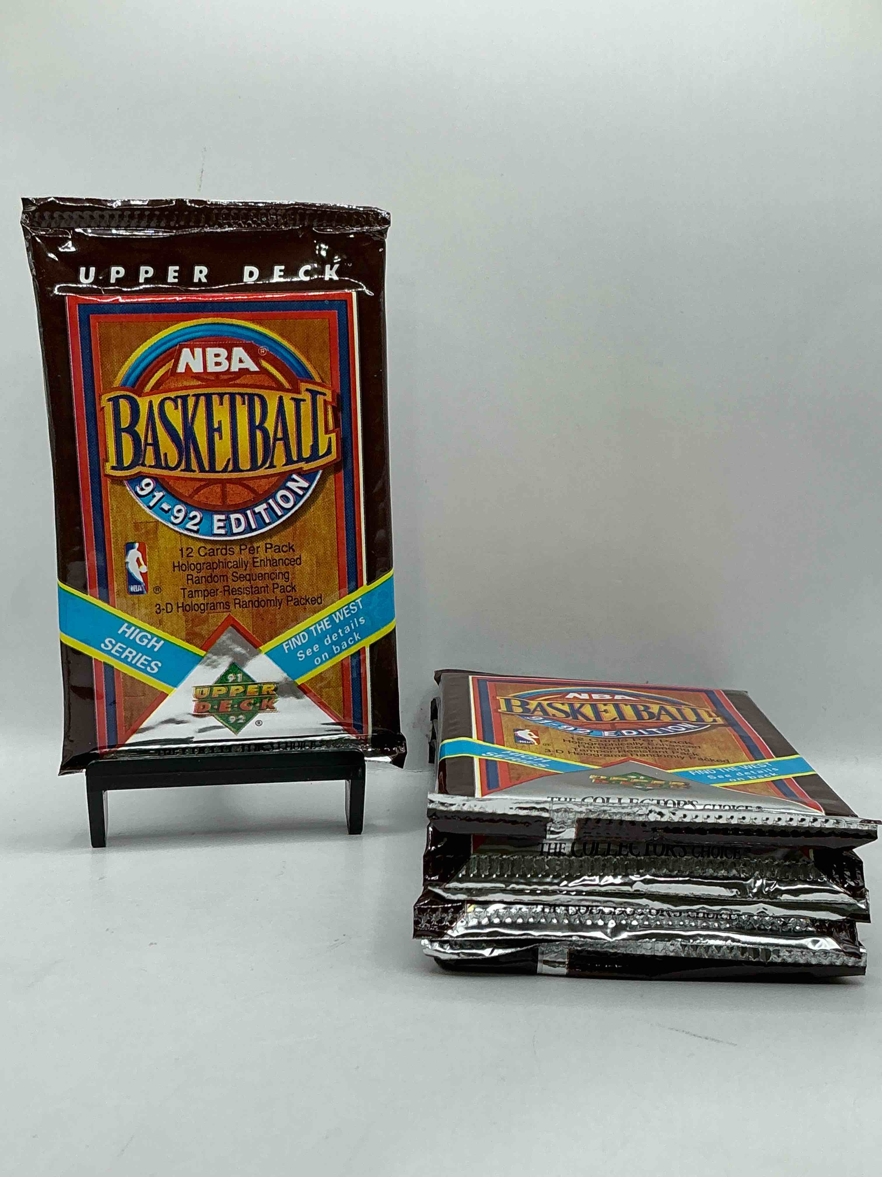 Wow, Find The West! 1991/92 HIGH SERIES Upper Deck NBA Basketball Sealed Pack, Direct From Original Sealed Retail Case! Potential To Find A Jerry West Signature Card Only In This High Series... Super Rare! Also Search For Valuable Michael Jordans & Too Many Great Cards To List! An Awesome Investment In Sports Card Memorabilia! You May Never See These Again, Super Rare!
