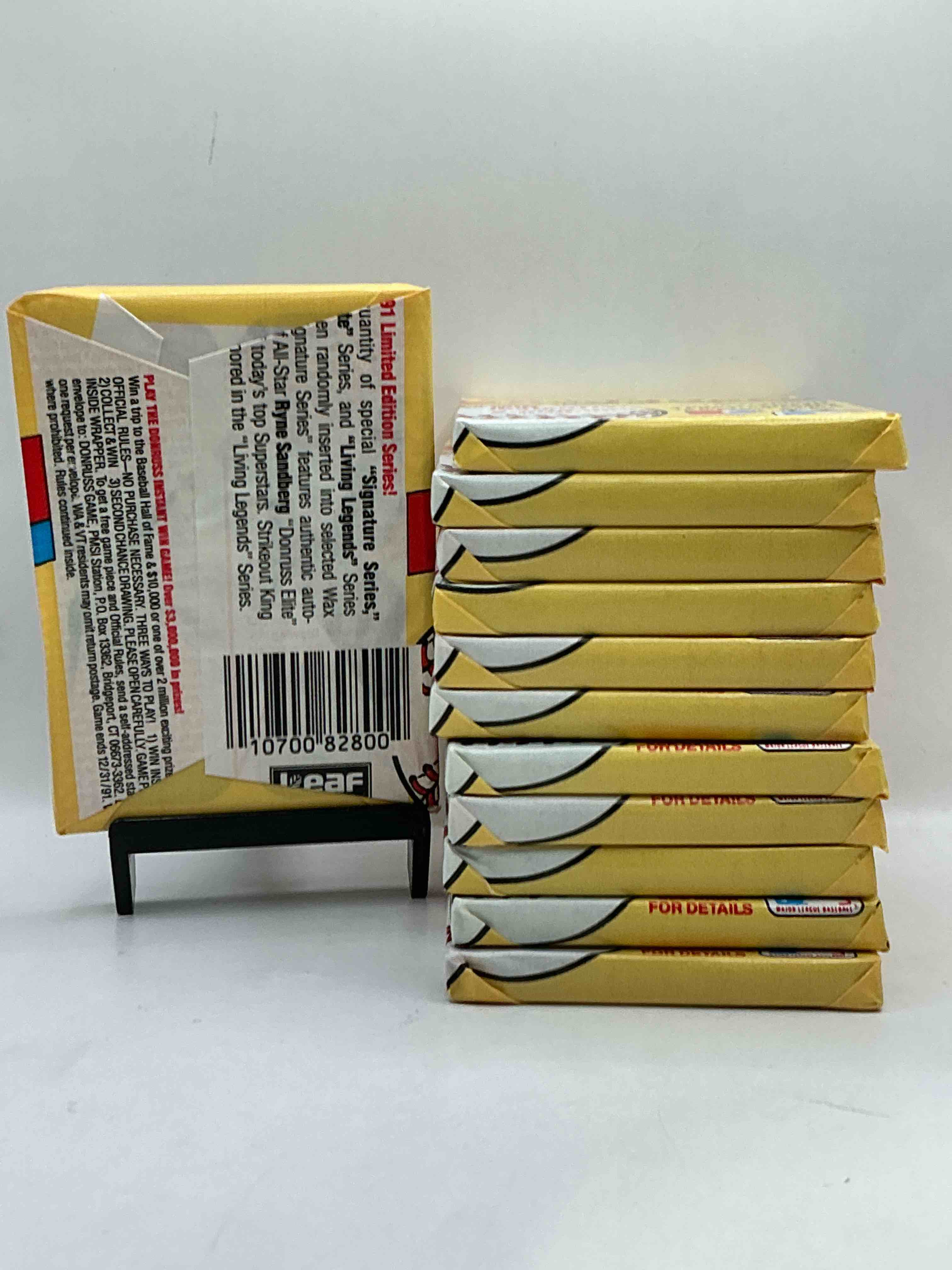 Condition photo showing New/Like New for Wow! 1991 Donruss Series 1 Unopened Baseball Card Wax Packs! Direct From Original Box! Search For Valuable Ken Griffey Jr. Sports Trading Cards!