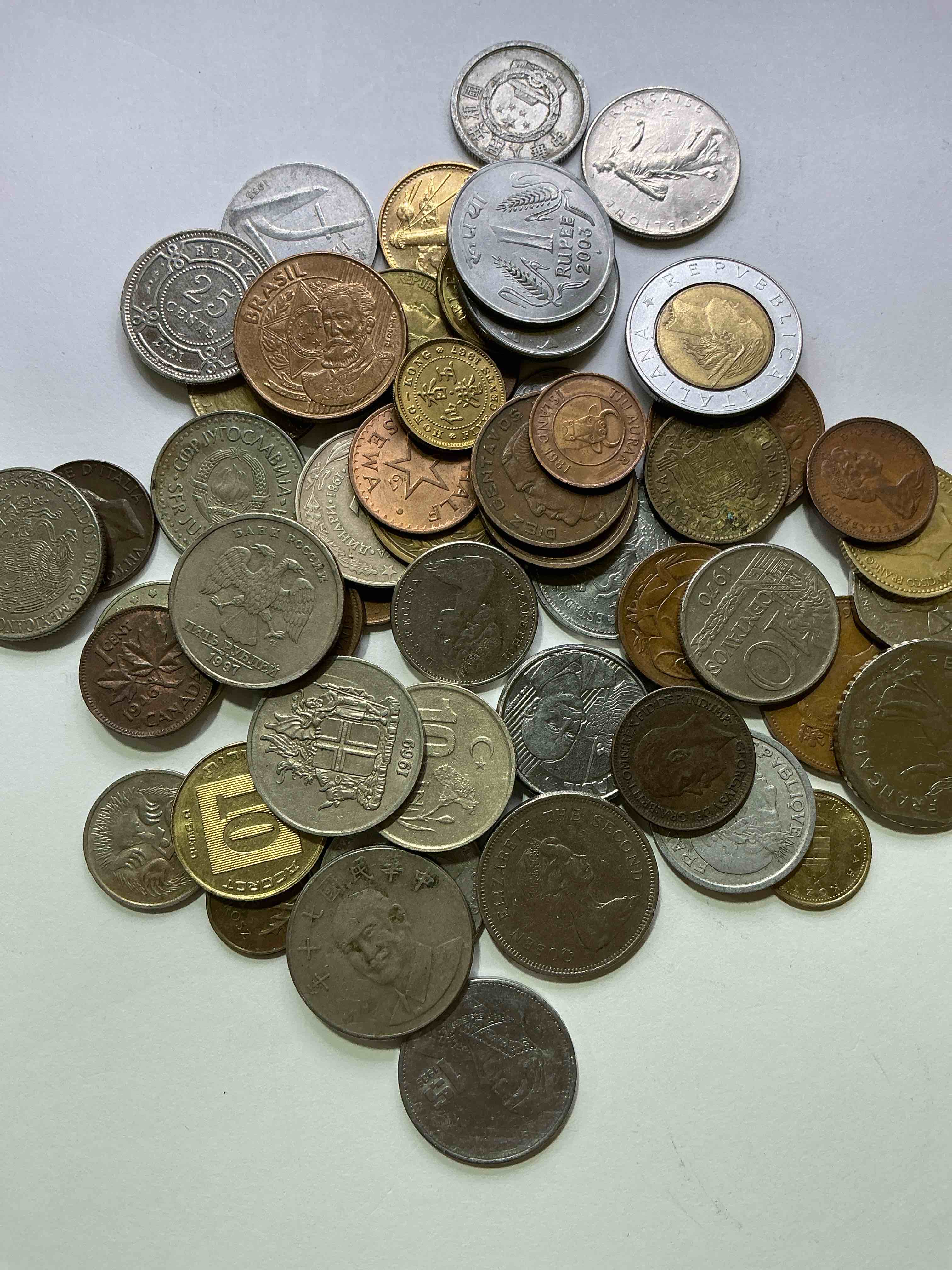 Condition photo showing Good Condition for World Coins, Antique & Vintage! Each Lot Is Unique! Many Different Years, Countries, Sizes & Exotic Places. This Cool Collection Of Antique Coins From Around The World Is Loads Of Fun! Have Fun Identifying Each Coin & Country As A Great Educational Tool! A Great Investment Too!