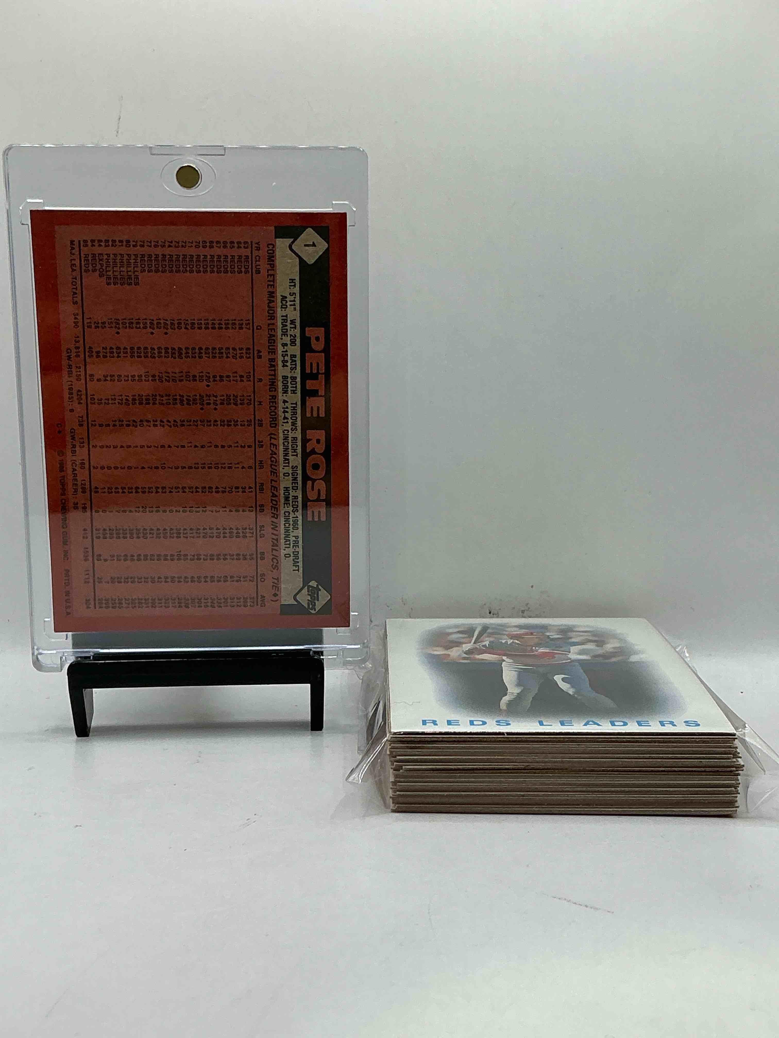 Condition photo showing New/Like New for 1986 Reds Topps Baseball Team Set! Vintage Reds Lot! Pete Rose, Eric Davis, Max Venable, Mario Soto, Tony Perez, Dave Concepcion & More! 80’s Baseball History… Cincinnati Reds! 