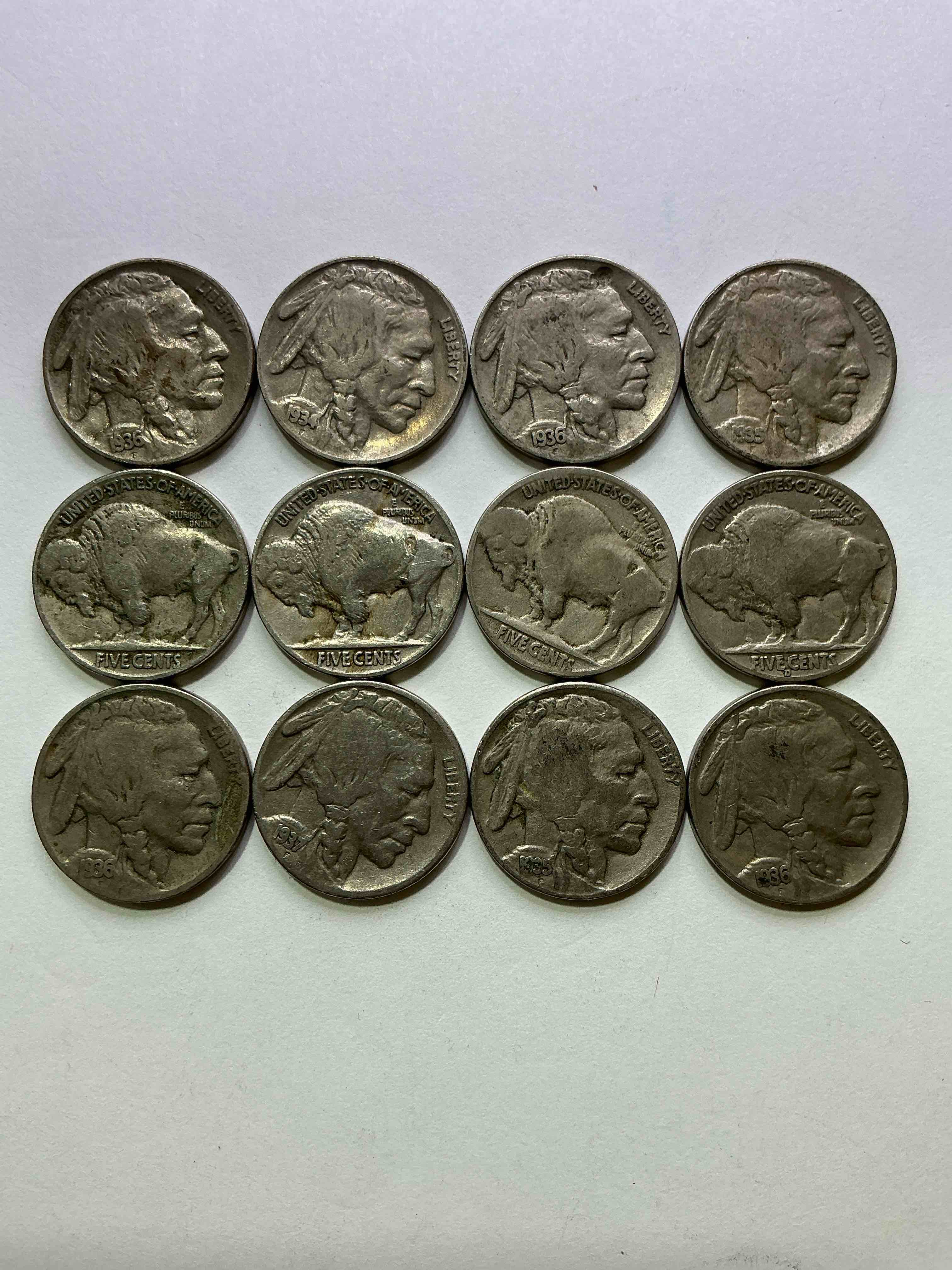 Historic Buffalo Nickels! Indian Head Buffalo Nickels Were Minted From 1913 To 1938 & Have Become A Favorite For Coin Collectors Around The World! Own Pieces Of American History With These Cool Indian Head Buffalo Nickels In Circulated Condition, Most With Visible Dates Which Is Very Rare For Buffalo Nickels!