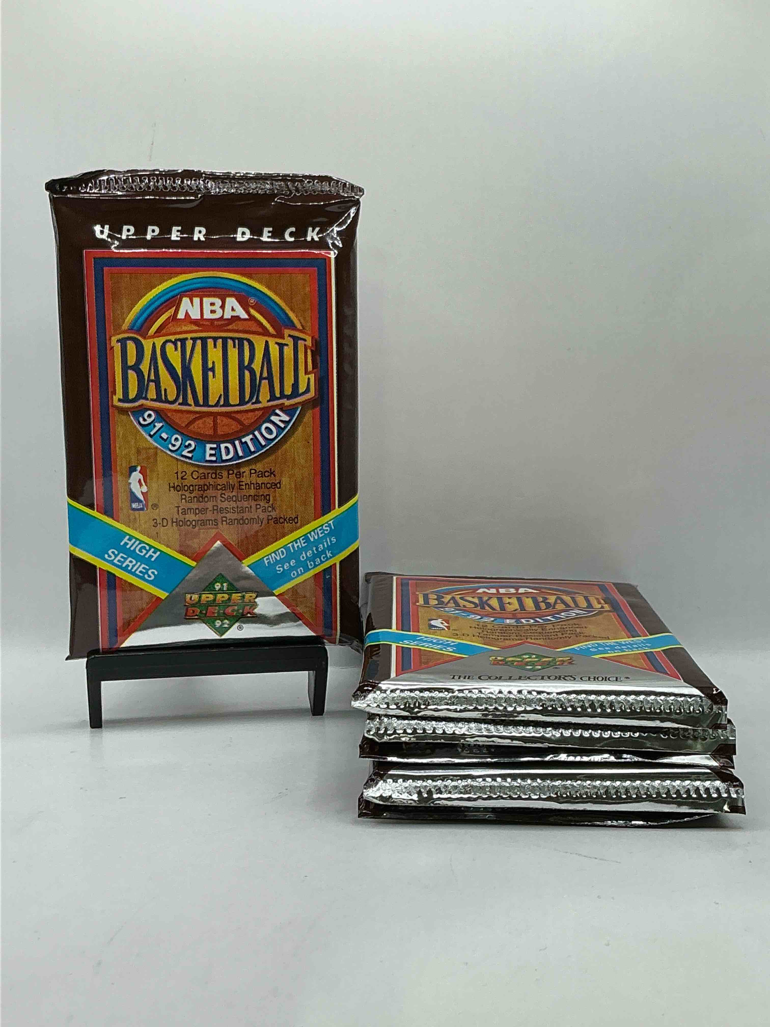 Wow, Find The West! 1991/92 HIGH SERIES Upper Deck NBA Basketball Sealed Pack, Direct From Original Sealed Retail Case! Potential To Find A Jerry West Signature Card Only In This High Series... Super Rare! Also Search For Valuable Michael Jordans & Too Many Great Cards To List! An Awesome Investment In Sports Card Memorabilia! You May Never See These Again, Super Rare!