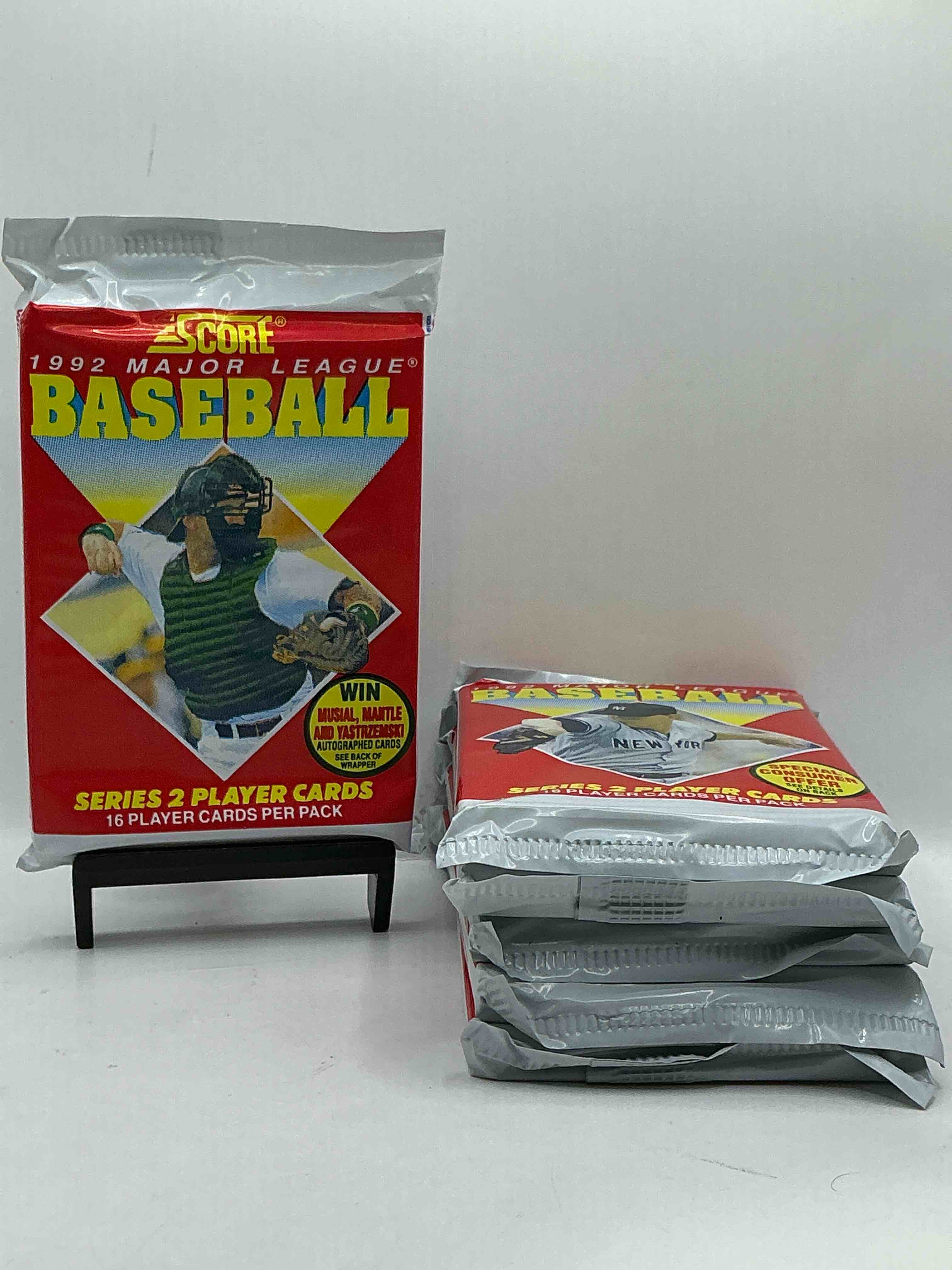 Mantle, Musial Or Yastrzemski Autograph!? 6,496 Randomly Inserted Signature Cards In The Packs From This Year Of Any Of These Players! 1992 Score Baseball Craziness! Series 2, See What You Get!