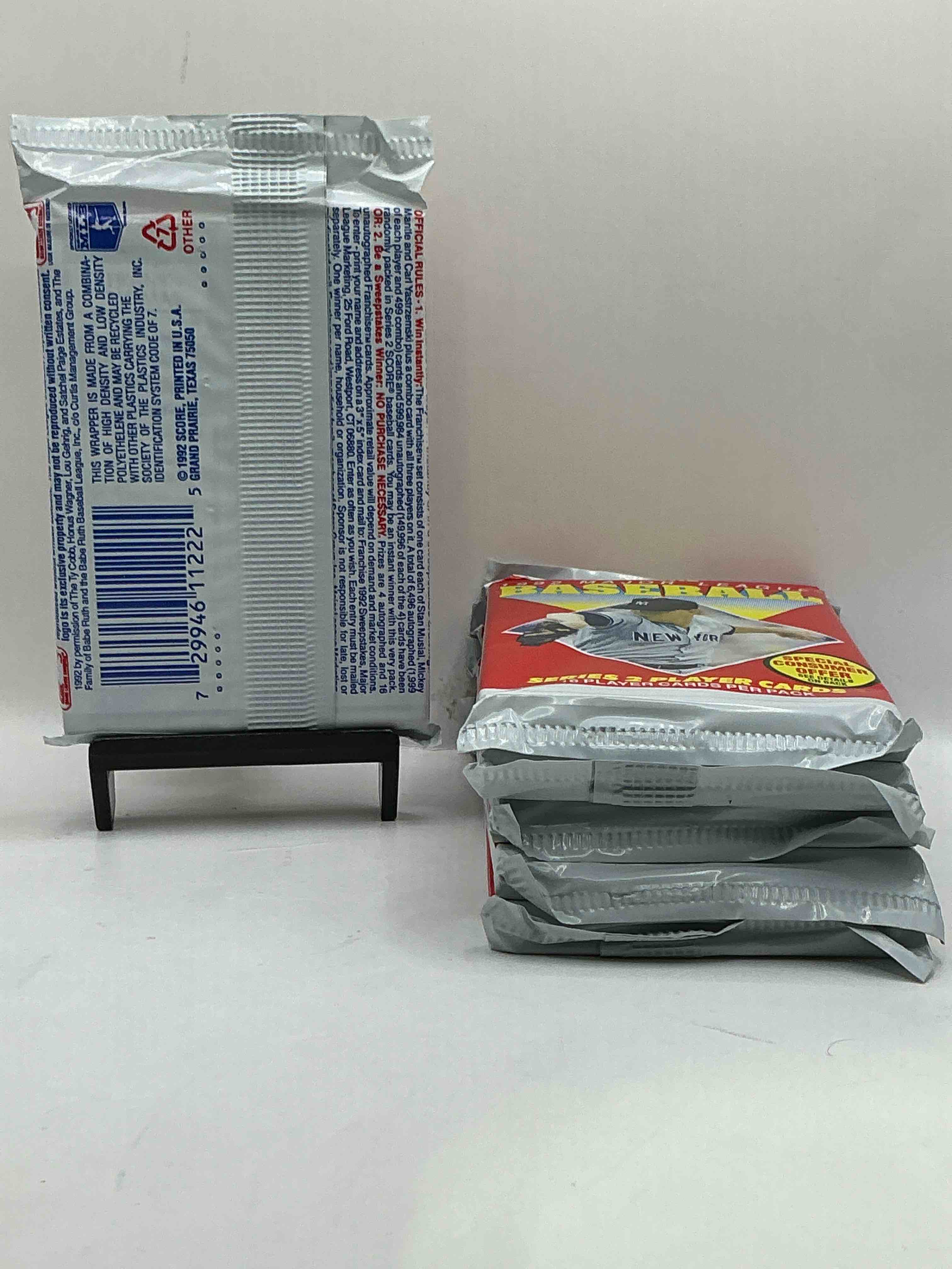 Condition photo showing New/Like New for Mantle, Musial Or Yastrzemski Autograph!? 6,496 Randomly Inserted Signature Cards In The Packs From This Year Of Any Of These Players! 1992 Score Baseball Craziness! Series 2, See What You Get!