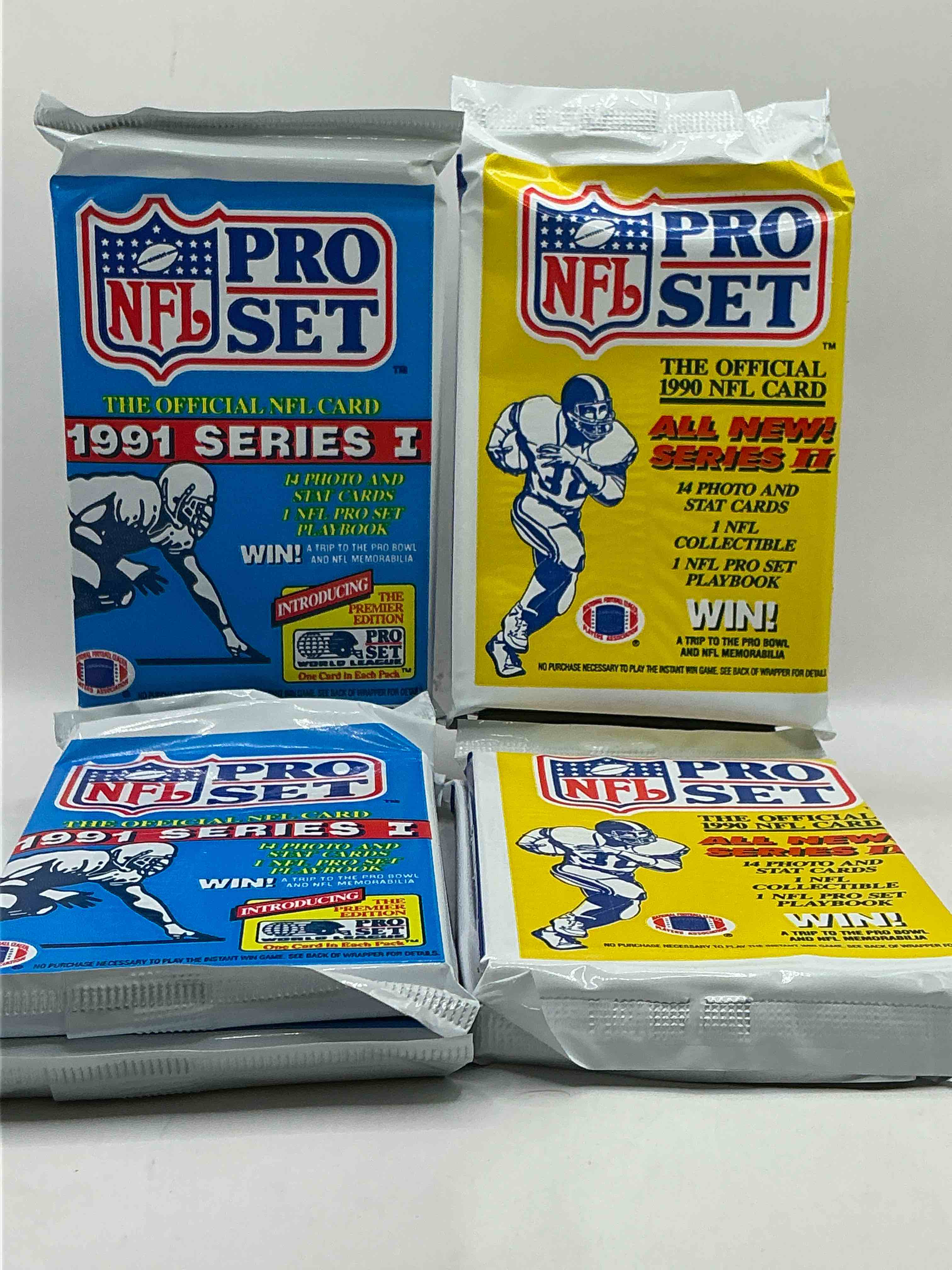 Condition photo showing New/Like New for Wow! 1991 Pro Set Football Sealed Card Pack, Direct From Original Retail Case!Highly Sought After By Collectors As This Year Is Loaded With High Profile Cards!Search For Cards From Barry Sanders, Deion Sanders, Troy Aikman, Michael Irvin & Much More! Getting Hard To Find!