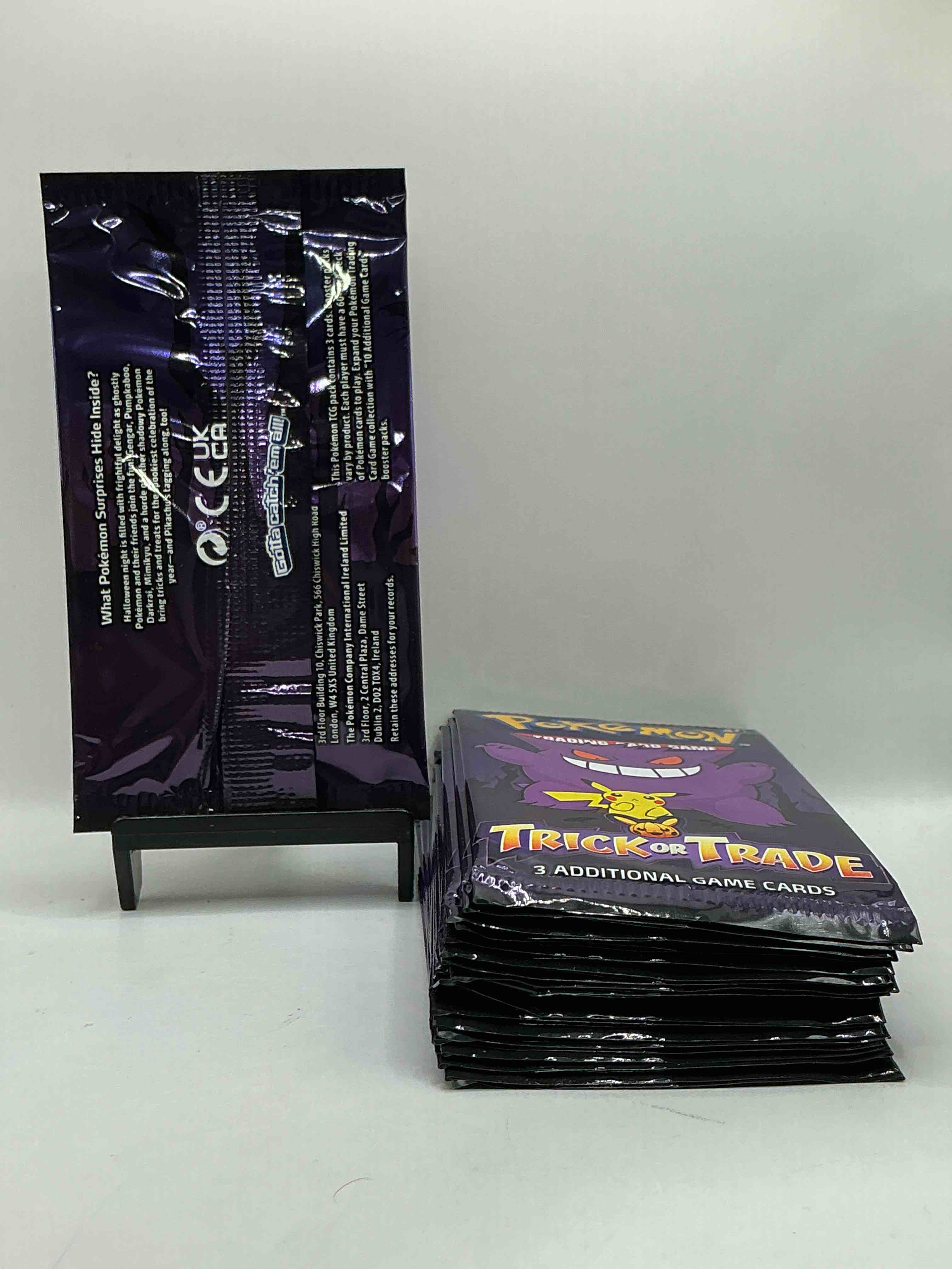 Condition photo showing New/Like New for Pokémon Packs! Spooky Trick Or Trade Unopened Packs! 3 Cards Per Pack, From 2022! Look For Legendary Monsters!