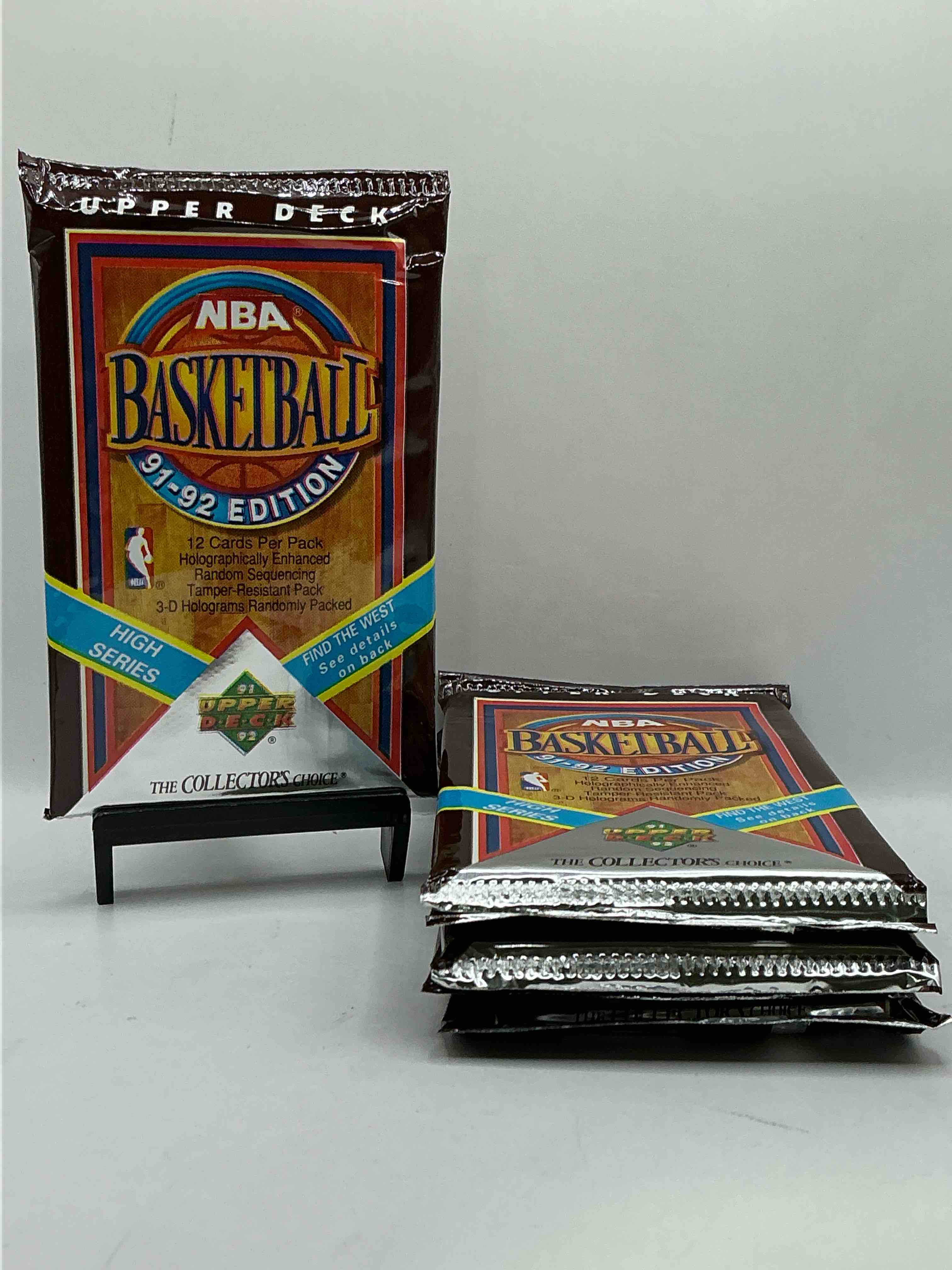 Wow, Find The West! 1991/92 HIGH SERIES Upper Deck NBA Basketball Sealed Pack, Direct From Original Sealed Retail Case! Potential To Find A Jerry West Signature Card Only In This High Series... Super Rare! Also Search For Valuable Michael Jordans & Too Many Great Cards To List! An Awesome Investment In Sports Card Memorabilia! You May Never See These Again, Super Rare!