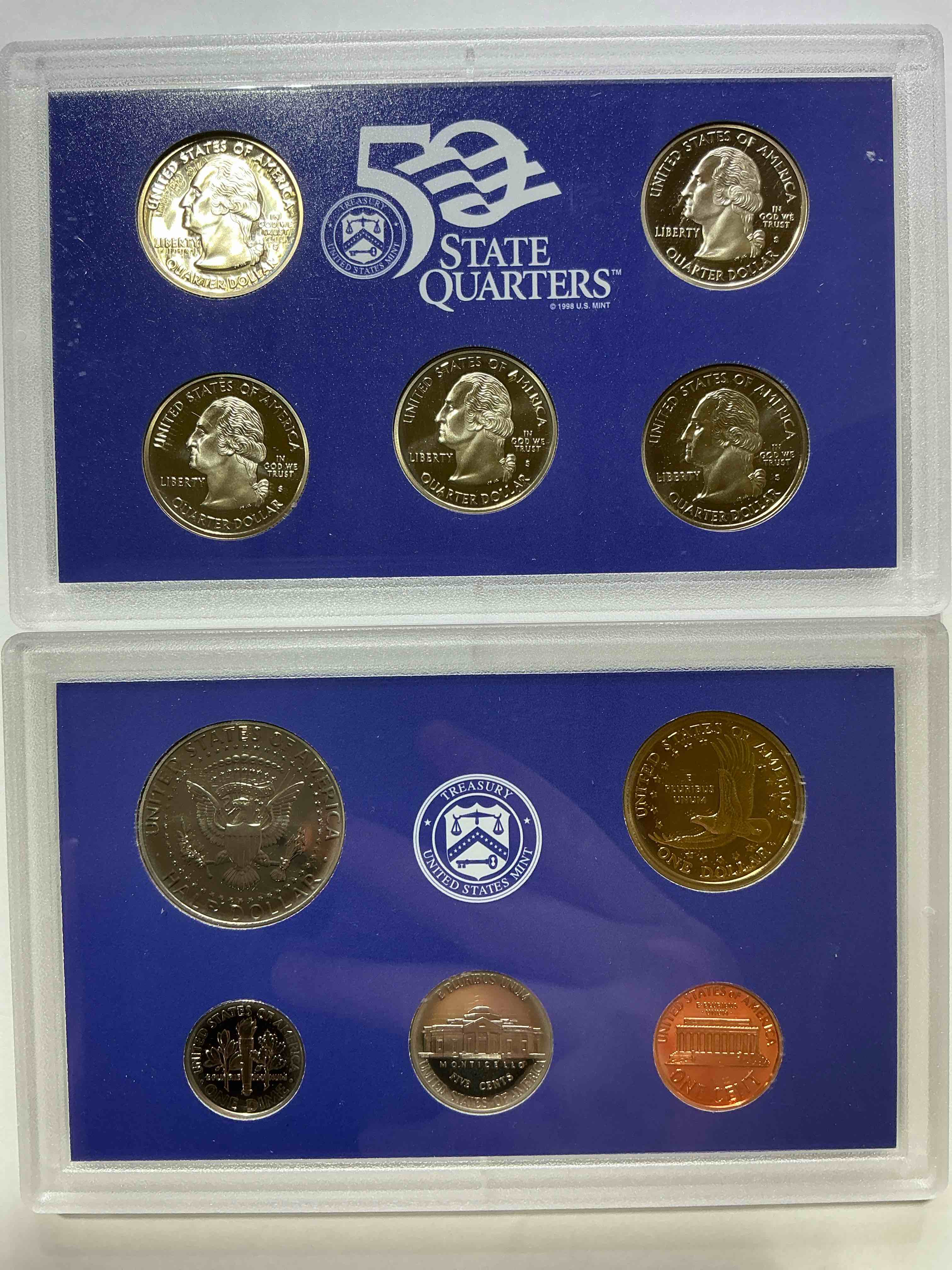 Condition photo showing New/Like New for United States Mint Proof Set! Insane Combo! 2002 Mint Proof Set From The US Treasury! Uncirculated & Beautiful Coins! Dollar, Half Dollar, Quarters, Nickel, Dime & Penny!