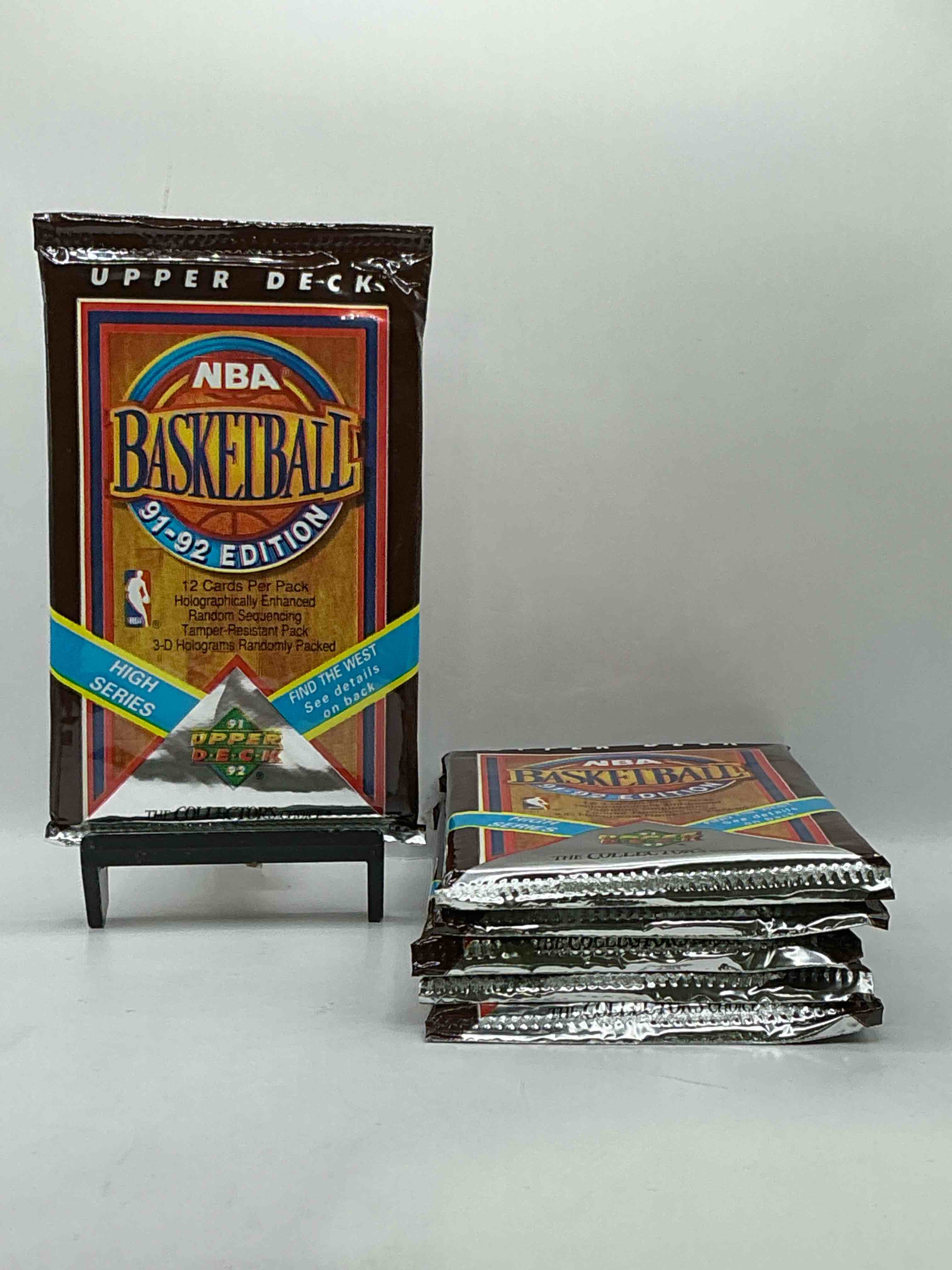 Wow, Find The West! 1991/92 HIGH SERIES Upper Deck NBA Basketball Sealed Pack, Direct From Original Sealed Retail Case! Potential To Find A Jerry West Signature Card Only In This High Series... Super Rare! Also Search For Valuable Michael Jordans & Too Many Great Cards To List! An Awesome Investment In Sports Card Memorabilia! You May Never See These Again, Super Rare!