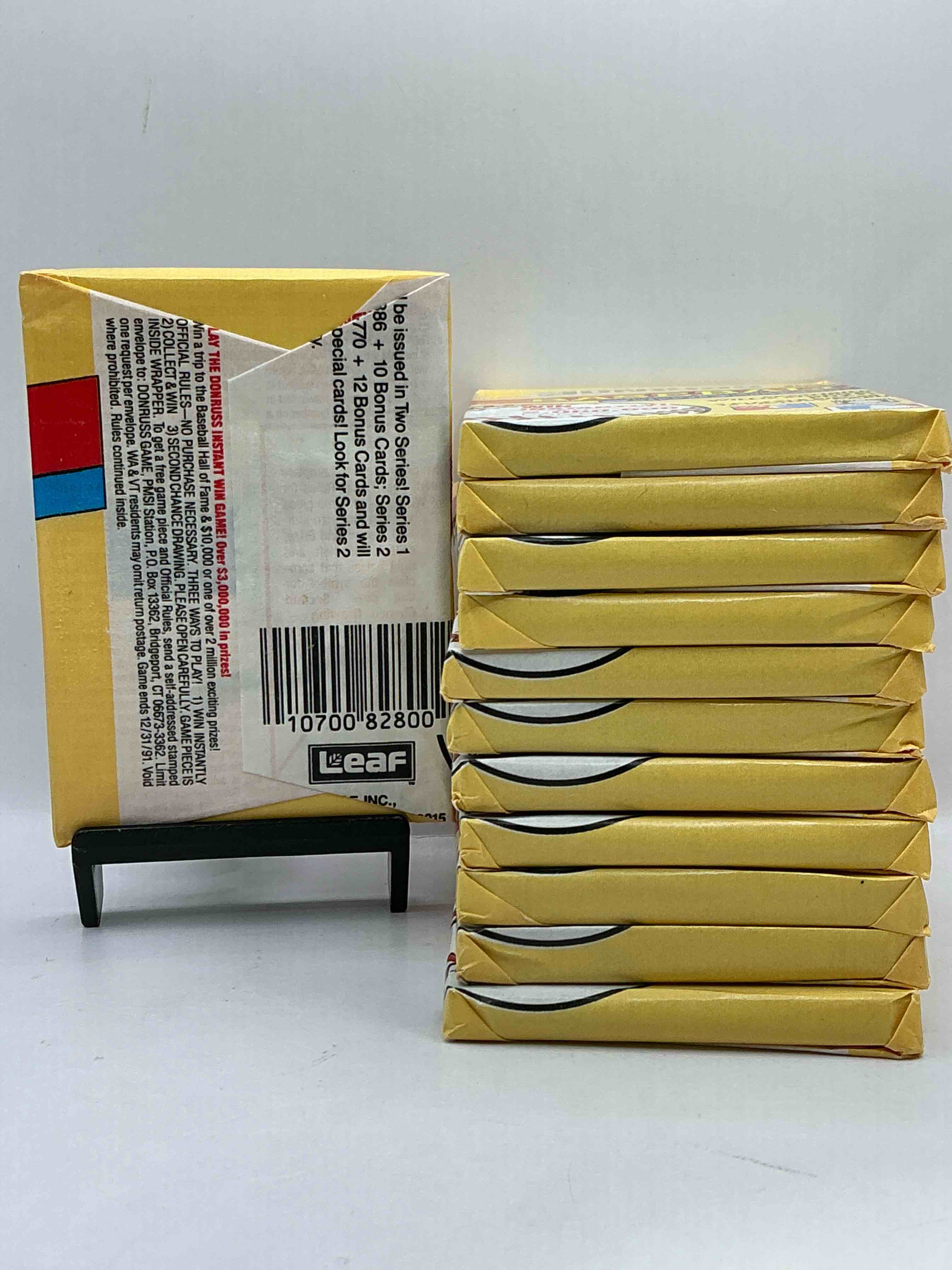 Condition photo showing New/Like New for Wow! 1991 Donruss Series 1 Unopened Baseball Card Wax Packs! Direct From Original Box! Search For Valuable Ken Griffey Jr. Sports Trading Cards!