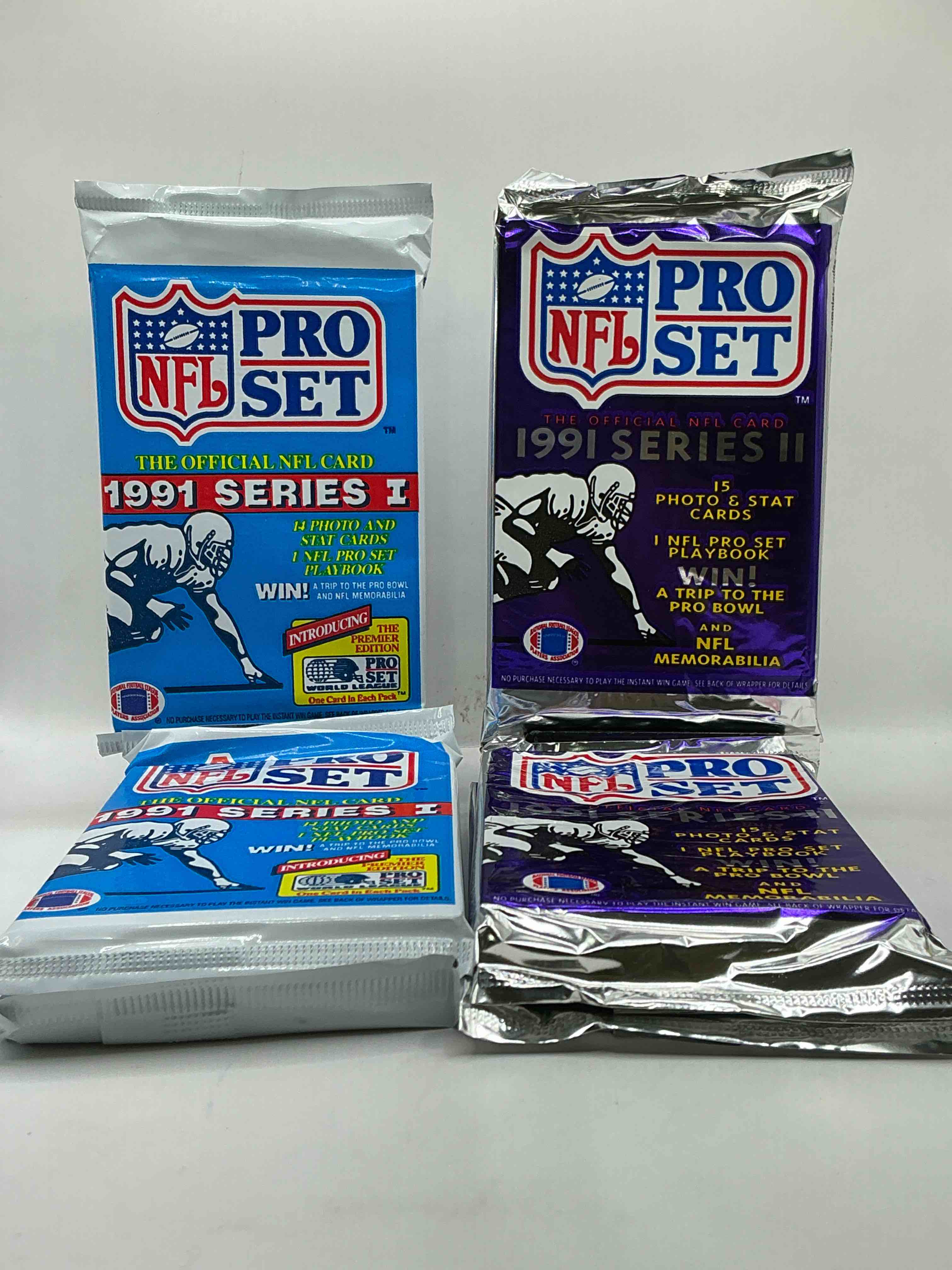 Condition photo showing New/Like New for Wow! 1991 Pro Set Football Sealed Card Pack, Direct From Original Retail Case!Highly Sought After By Collectors As This Year Is Loaded With High Profile Cards!Search For Cards From Barry Sanders, Deion Sanders, Troy Aikman, Michael Irvin & Much More! Getting Hard To Find!