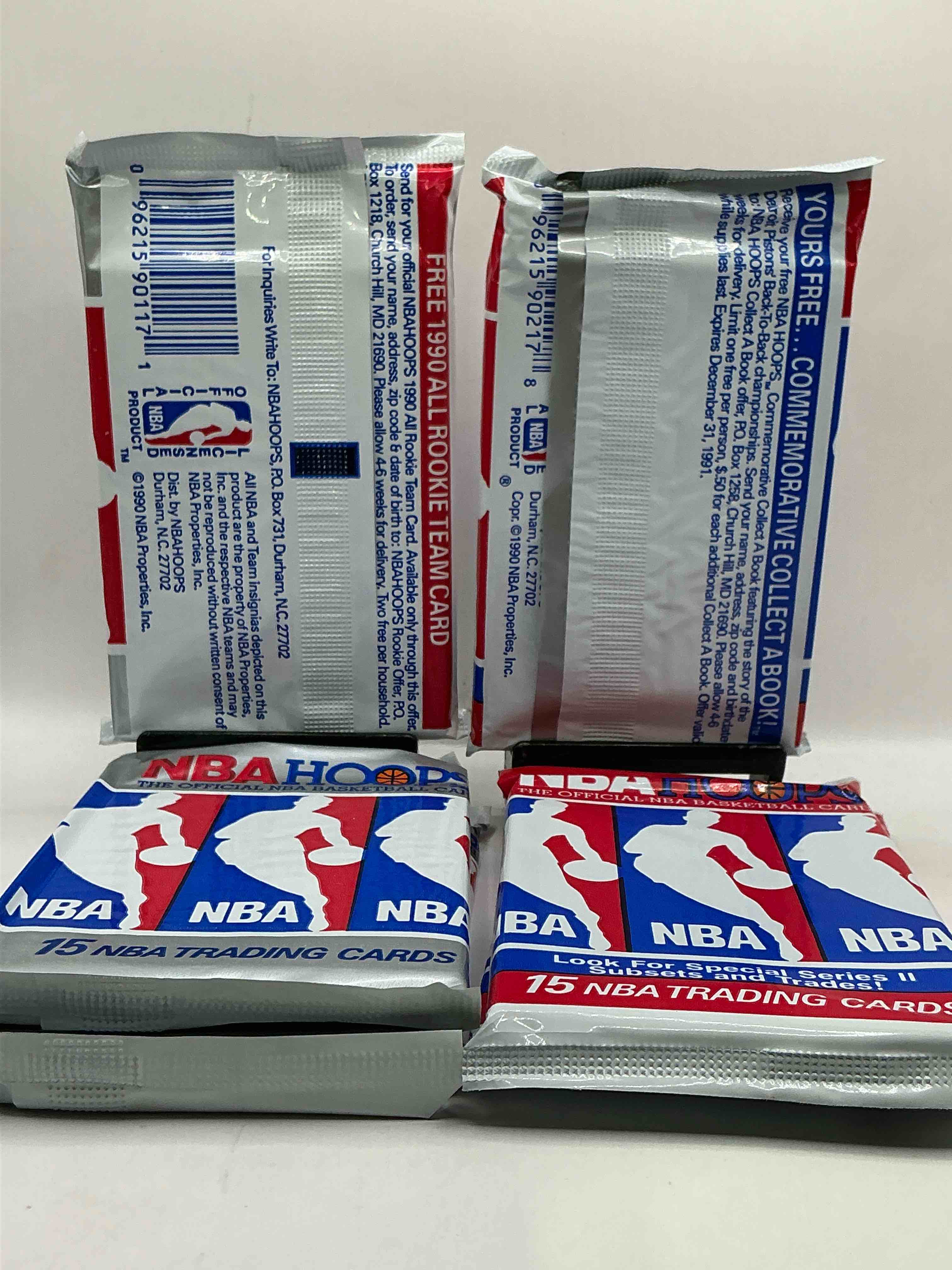 Condition photo showing New/Like New for Michael Jordan?! Wow, Vintage 1990/91 NBA Hoops RARE Red Series Two Sealed Sports Card & Collectible Pack, Direct From Original Factory Sealed Retail Case!Series 2 Extremely Hard To Find & Includes Sought After Subsets! Look For Many Valuable Cards Such As Michael Jordan #65 (PSA 10 Value $225) & So Much More!