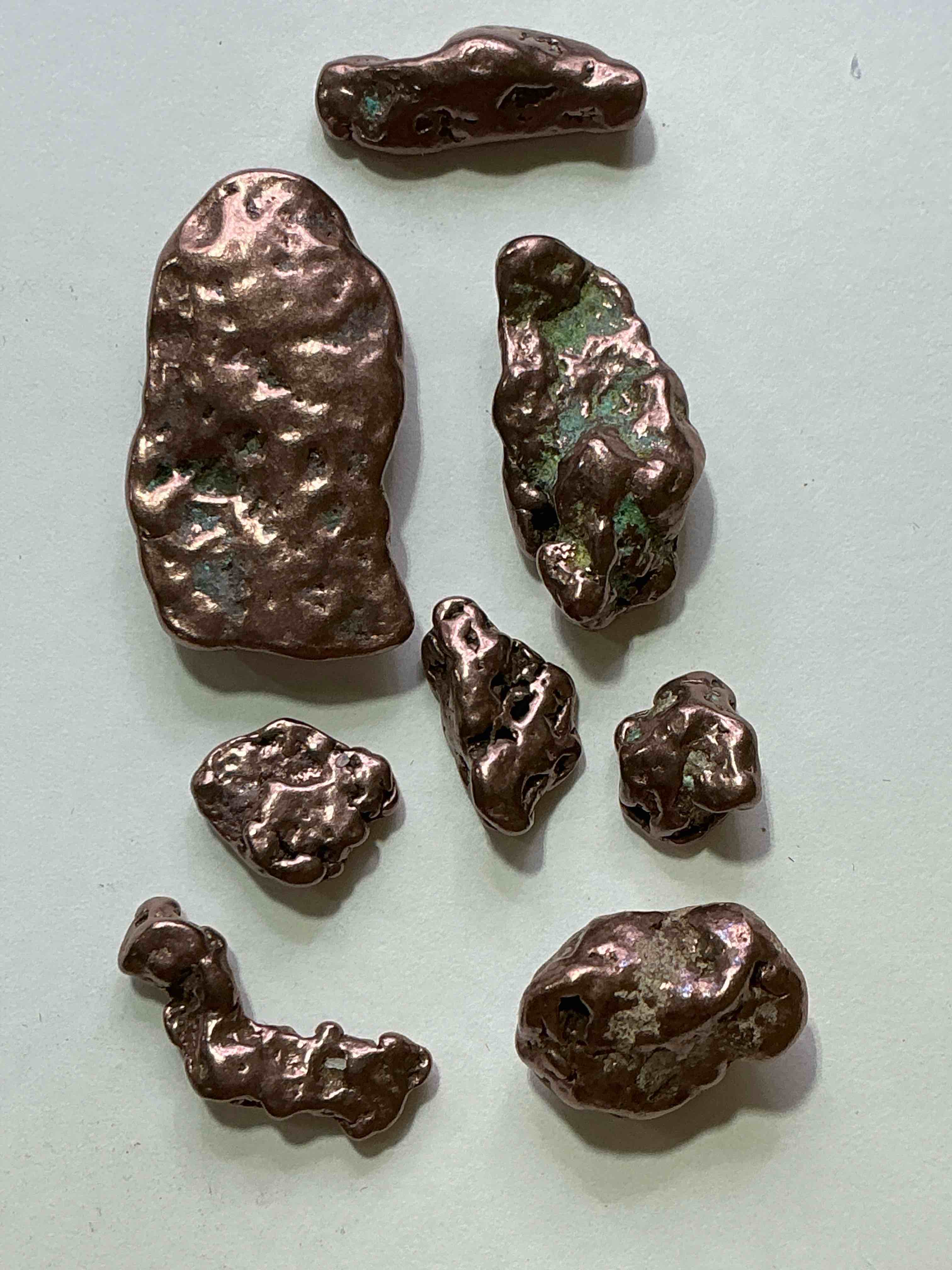 Copper Nuggets In Rare Form! Check Out These Rarely Seen Approximately .999 Copper Nuggets Direct From Prospecting In Copper Harbor, Michigan! Copper In Nugget Form Is Rarely Seen & Each Piece Is Completely Unique. A Great Investment In Fine U.S. Michigan Copper & Also Really Cool Conversation Pieces!