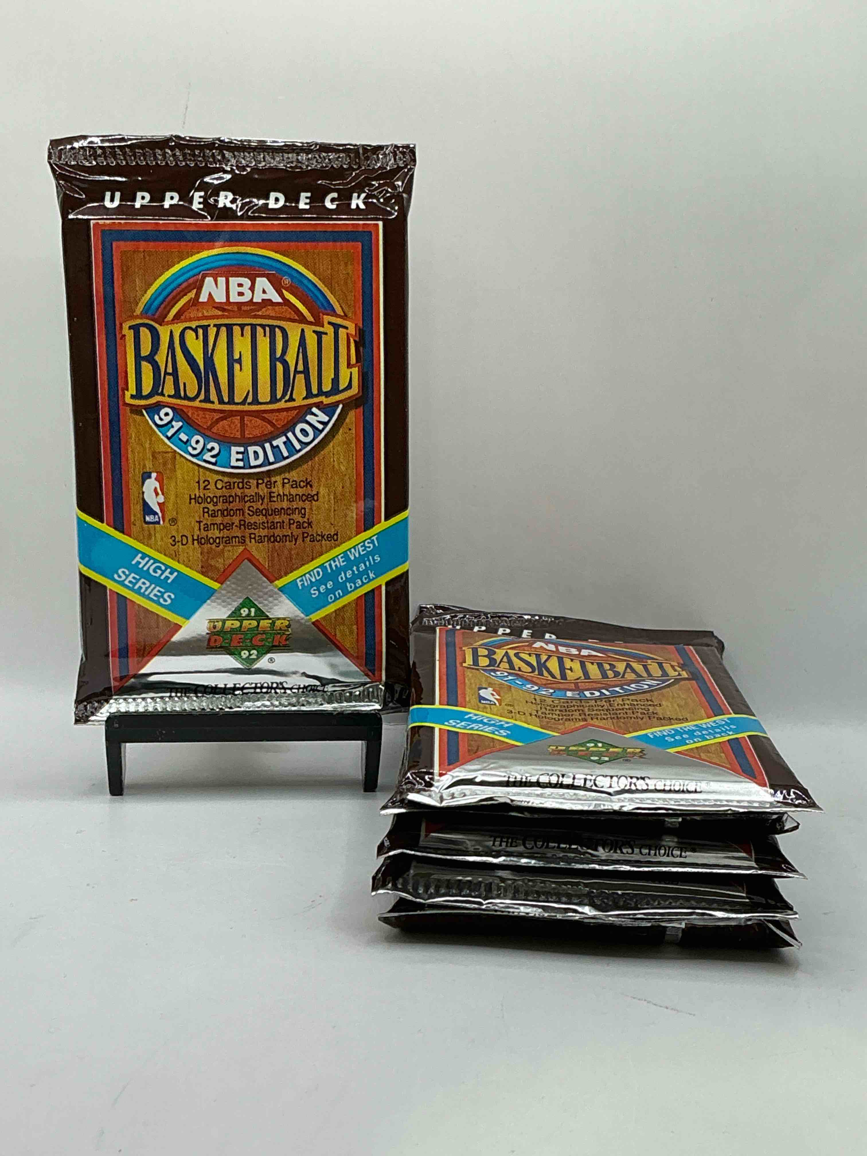 Wow, Find The West! 1991/92 HIGH SERIES Upper Deck NBA Basketball Sealed Pack, Direct From Original Sealed Retail Case! Potential To Find A Jerry West Signature Card Only In This High Series... Super Rare! Also Search For Valuable Michael Jordans & Too Many Great Cards To List! An Awesome Investment In Sports Card Memorabilia! You May Never See These Again, Super Rare!