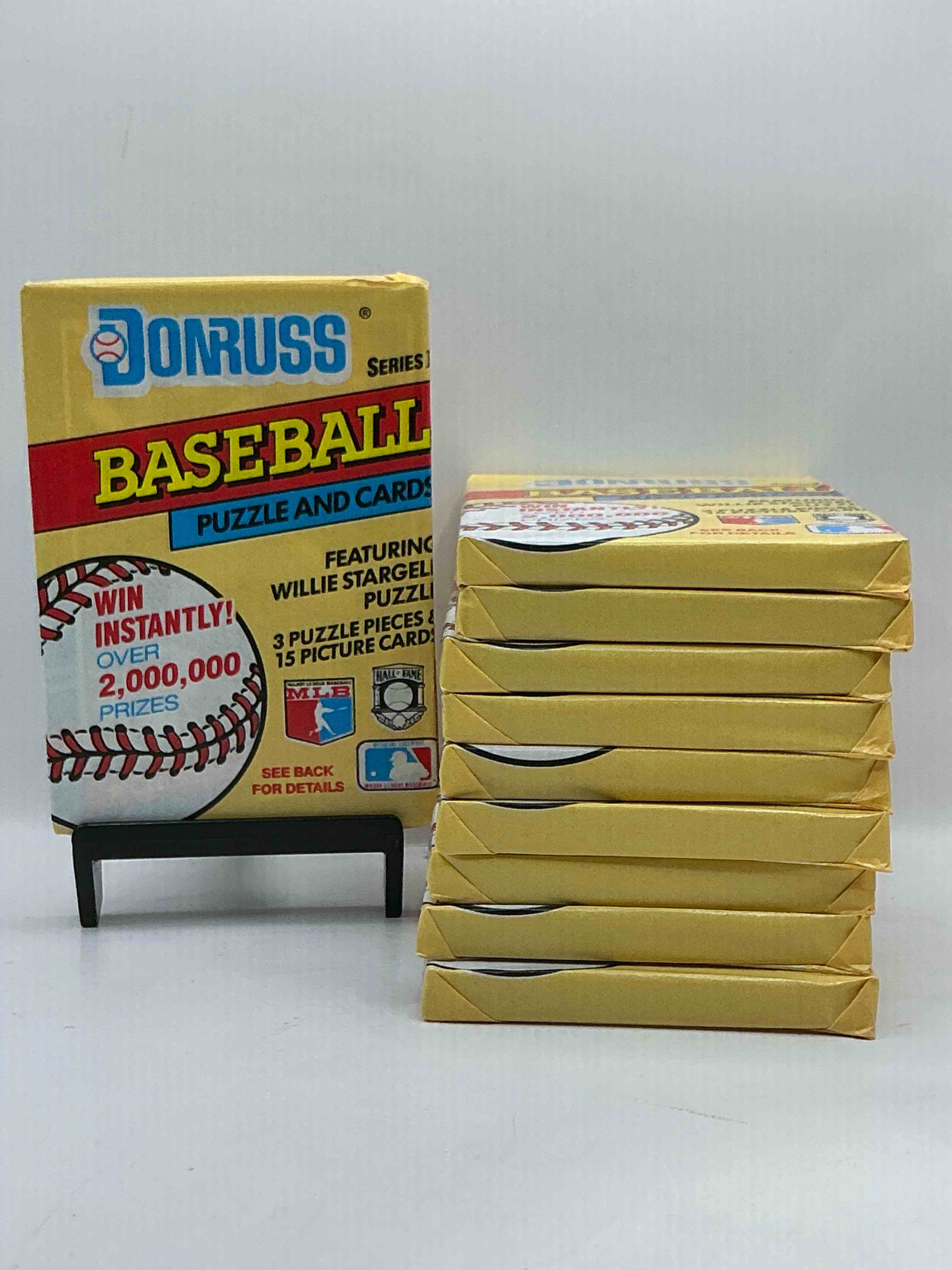wow! 1991 donruss series 1 unopened baseball card wax packs! direct from original box! search for valuable ken griffey jr. sports trading cards!