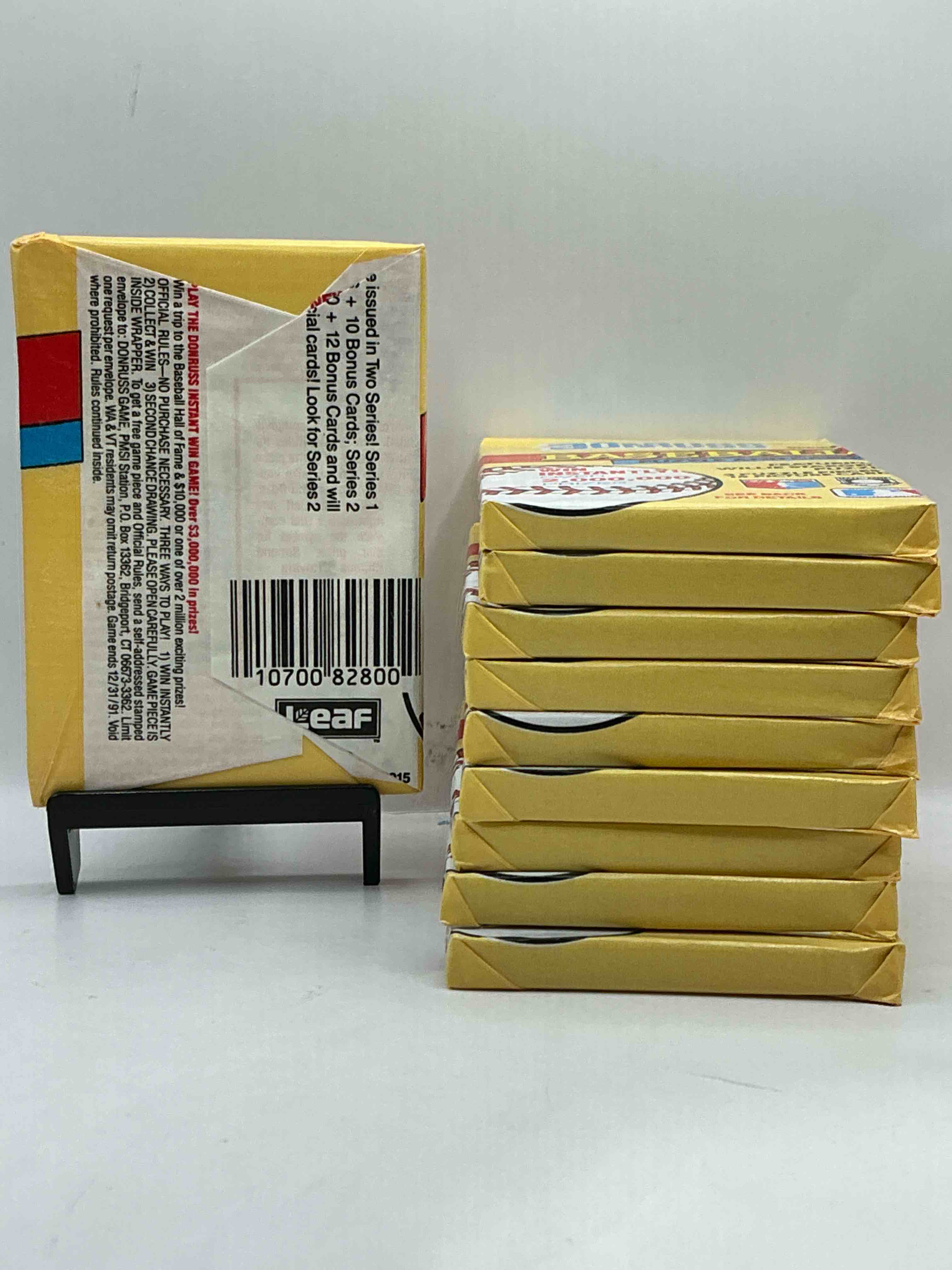 Condition photo showing New/Like New for Wow! 1991 Donruss Series 1 Unopened Baseball Card Wax Packs! Direct From Original Box! Search For Valuable Ken Griffey Jr. Sports Trading Cards!