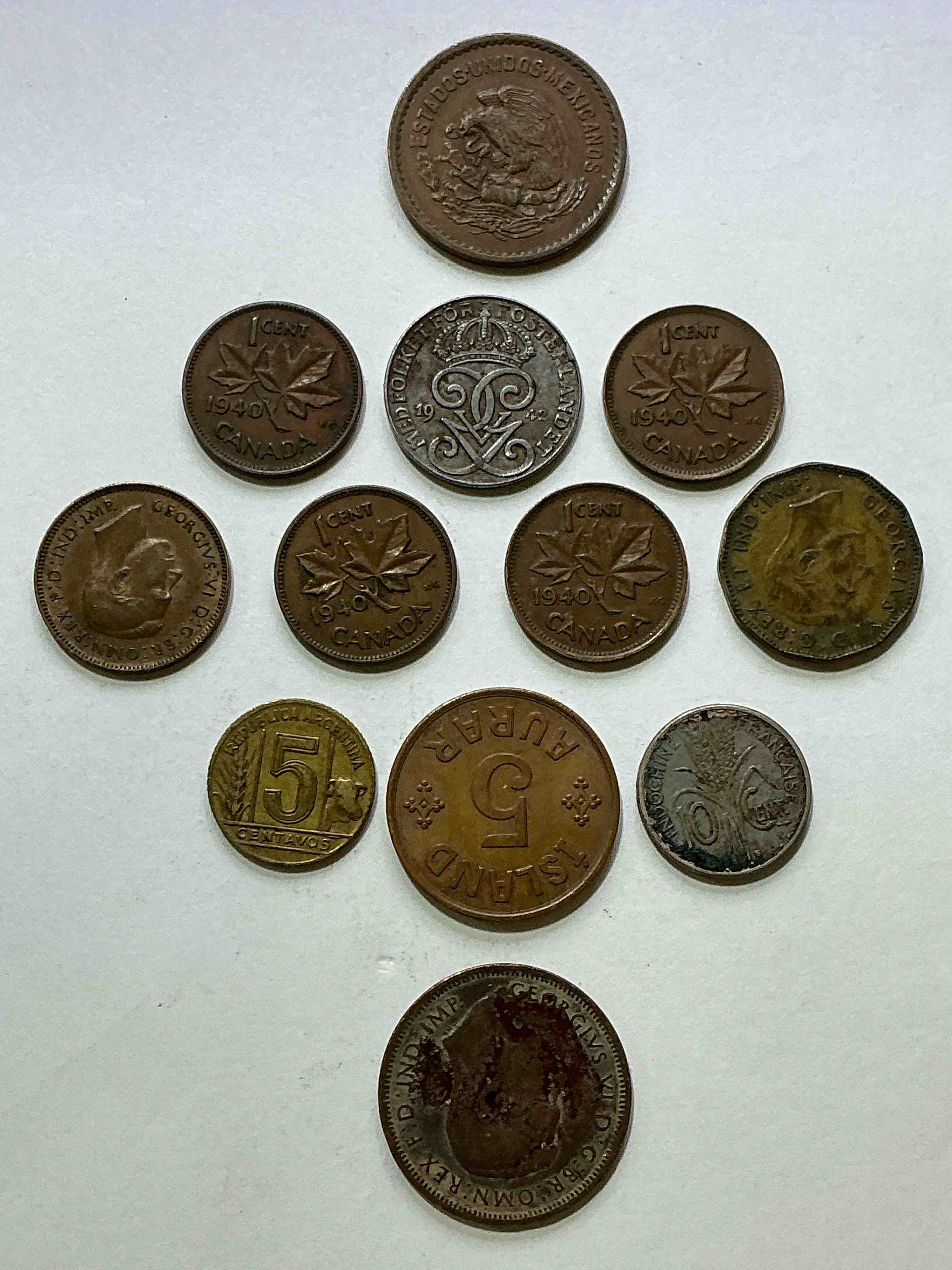 Condition photo showing Good Condition for World War Two Buffs Rejoice! Up For Auction Is An Awesome Collection Of World War II Era Coins (1939-1945) From Around The World! Really Hard To Collect & Find In One Place! Really Cool Pieces Of History!