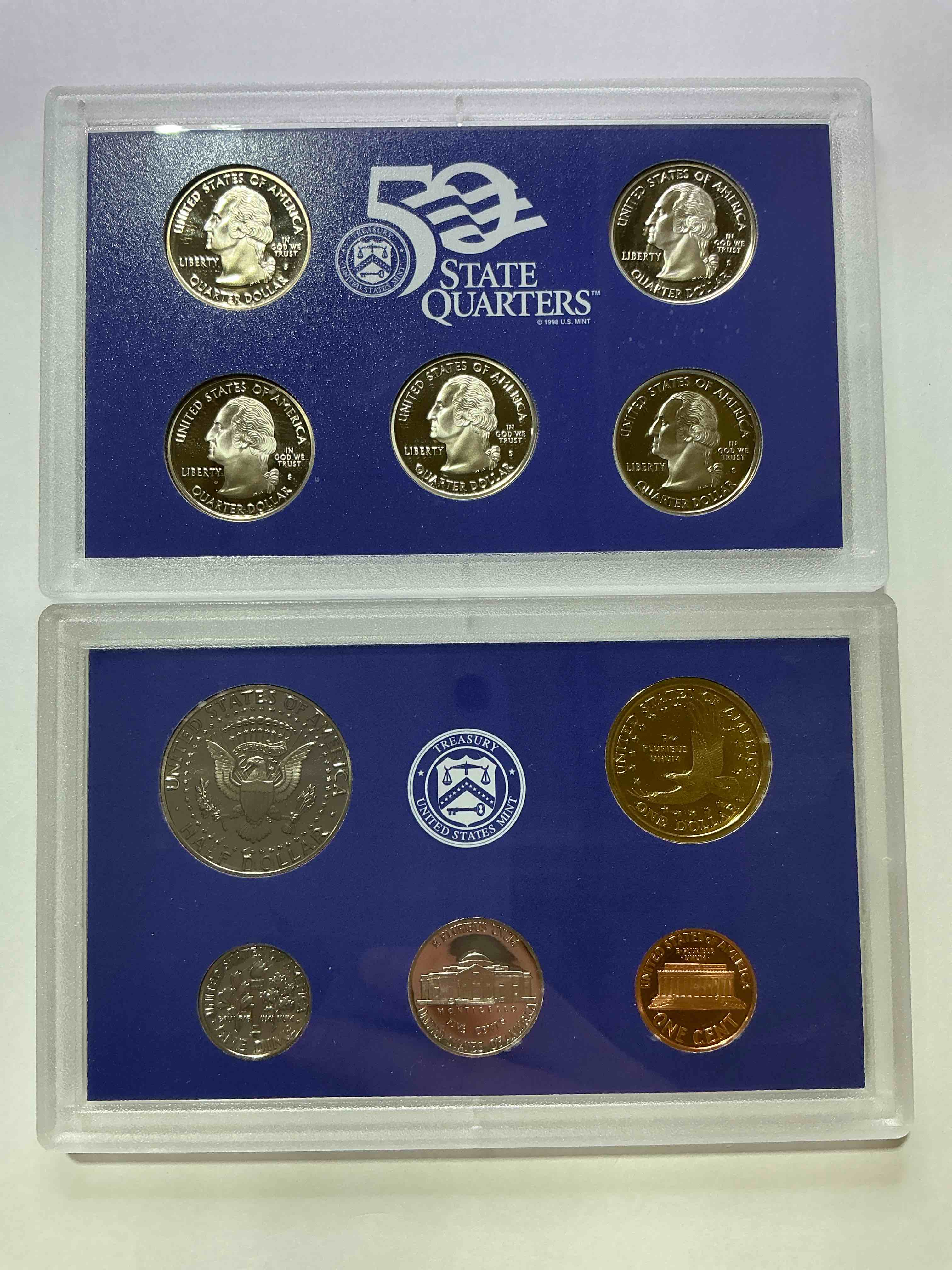 Condition photo showing New/Like New for United States Mint Proof Set! Insane Combo! 2002 Mint Proof Set From The US Treasury! Uncirculated & Beautiful Coins! Dollar, Half Dollar, Quarters, Nickel, Dime & Penny!