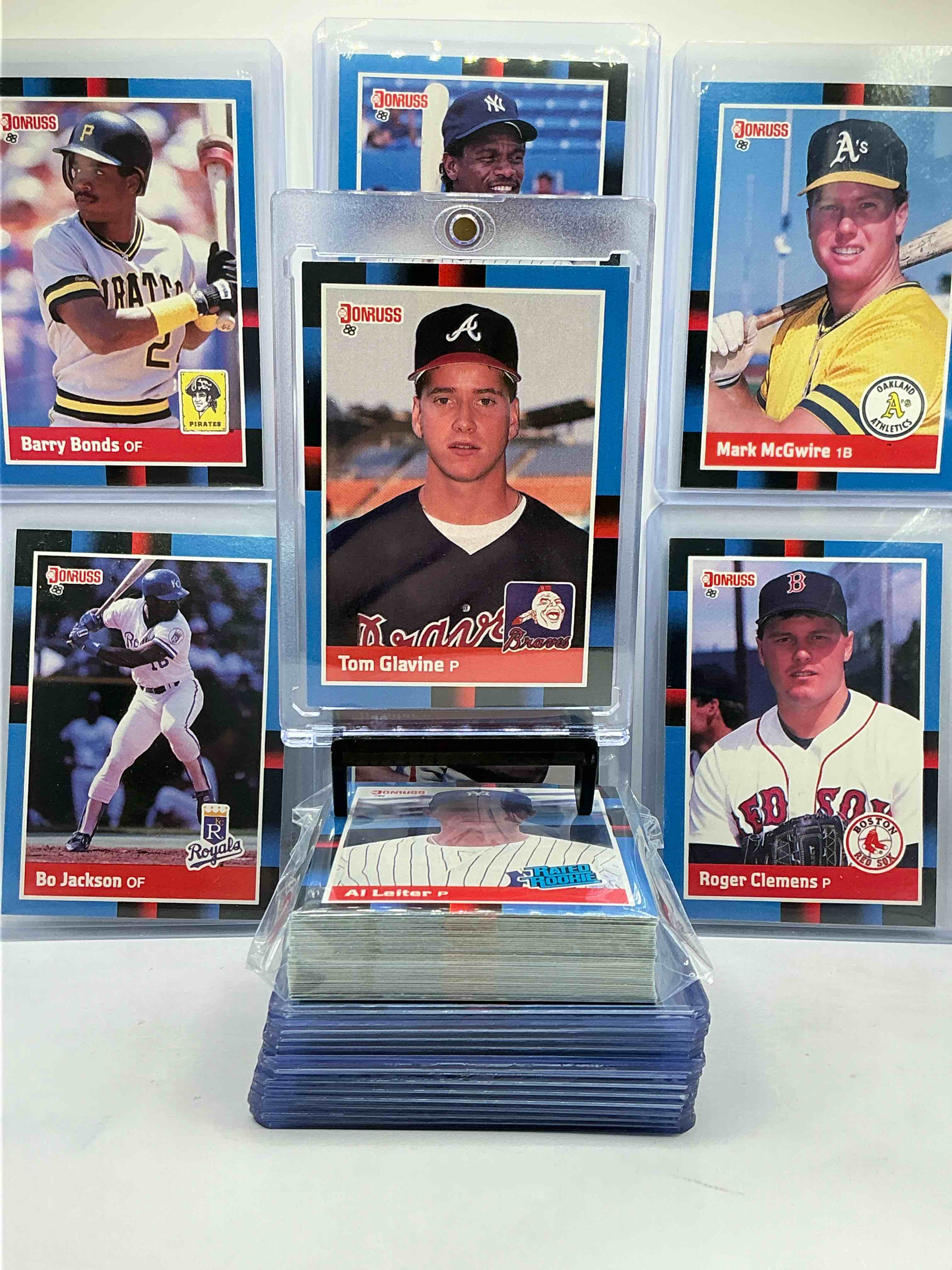 1988 Donruss Baseball 50 Card Craziness! Bo Jackson, Barry Bonds, Kirby Puckett, Tom Glavine, Rickey Henderson, Don Mattingly, Cal Ripken, Wade Boggs, Fernando Valenzuela, Nolan Ryan, Roger Clemens & More! The BEST Players From The Time! Super Rare Set With All Of These Stars! 50 Card Craziness! Legends, Heroes & Commons!