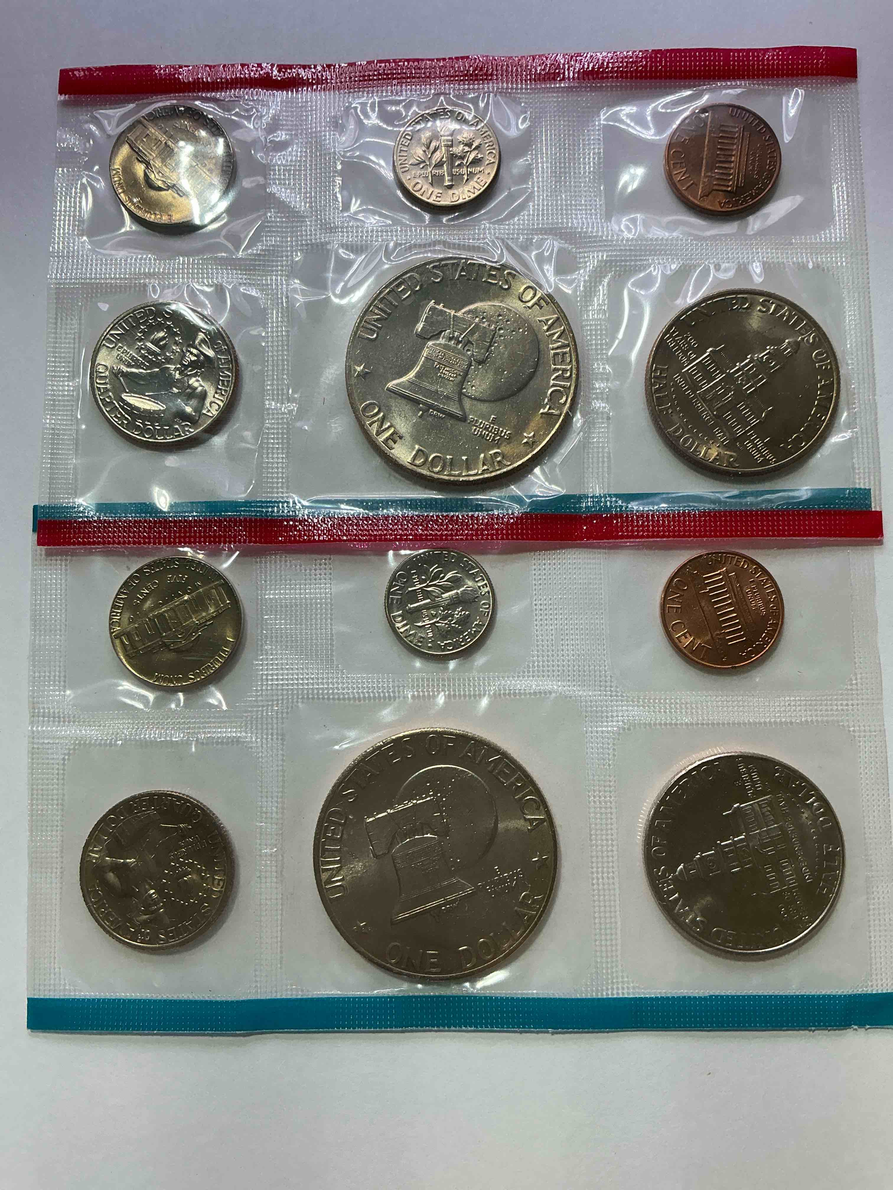 Condition photo showing New/Like New for 1976 Bicentennial Mint Coins! These Highly Collectible Mint Coins Includes 12 Coins, 6 Minted From Each Mint Location (Philly & Denver) That Year. Coins Are 1976 Special Bicentennial Edition, To Include Rare Bicentennial "Ike" Dollar!