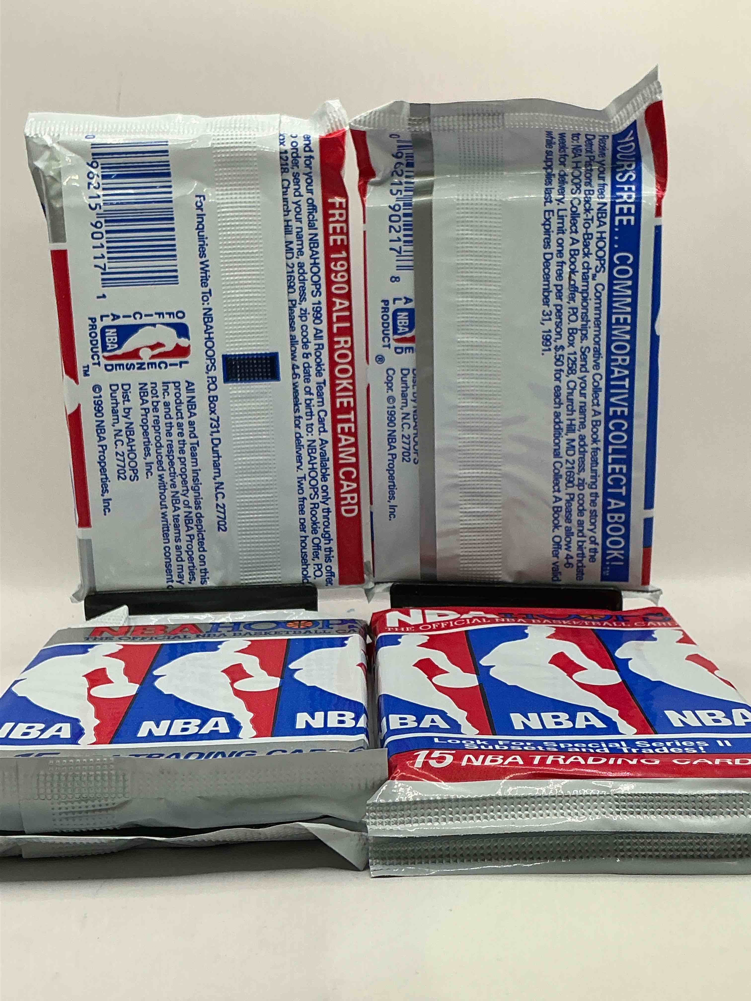 Condition photo showing New/Like New for Michael Jordan?! Wow, Vintage 1990/91 NBA Hoops RARE Red Series Two Sealed Sports Card & Collectible Pack, Direct From Original Factory Sealed Retail Case!Series 2 Extremely Hard To Find & Includes Sought After Subsets! Look For Many Valuable Cards Such As Michael Jordan #65 (PSA 10 Value $225) & So Much More!