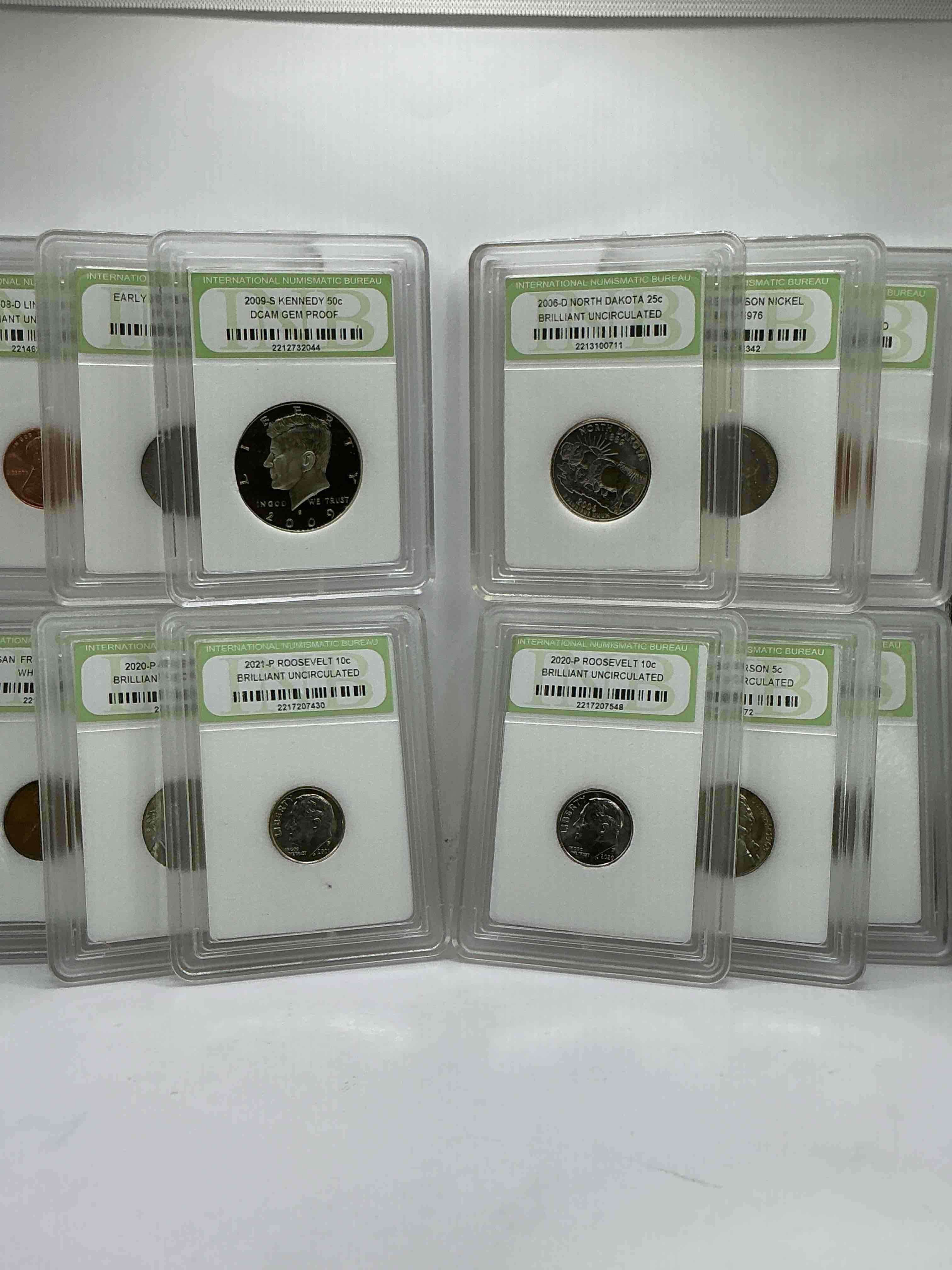 Collector's Dream! 12 Different Rare, Slabbed U.S. Collector Coins In Certified/Catalogued Protective Slab Cases! A Great Way to Build An Incredible Collection Of Protected, Rare U.S. Coins! Great For The Coin Fan & Collector!