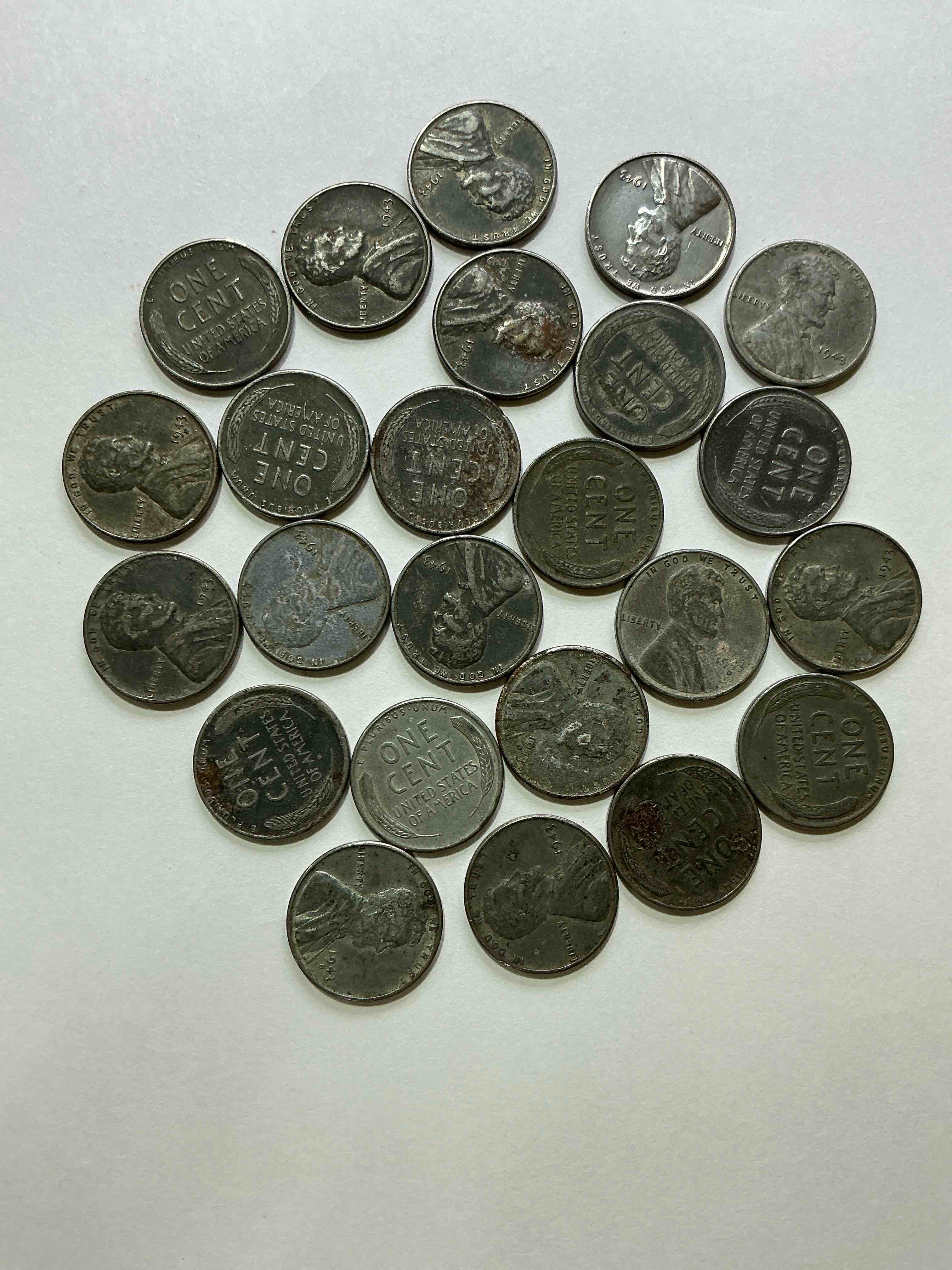 1943 World War Il History! Did You Know That In 1943 Copper Was So Valuable For Making Ammunition That The U.S. Treasury Made Pennies Out Of Steel?! 1943 STEEL Pennies Have Become Valuable, Rare Collector Items! Up For Auction Are Rare WWII Steel Pennies Appearing Circulated. Own Pieces Of World War II History That Are An Awesome Investment!