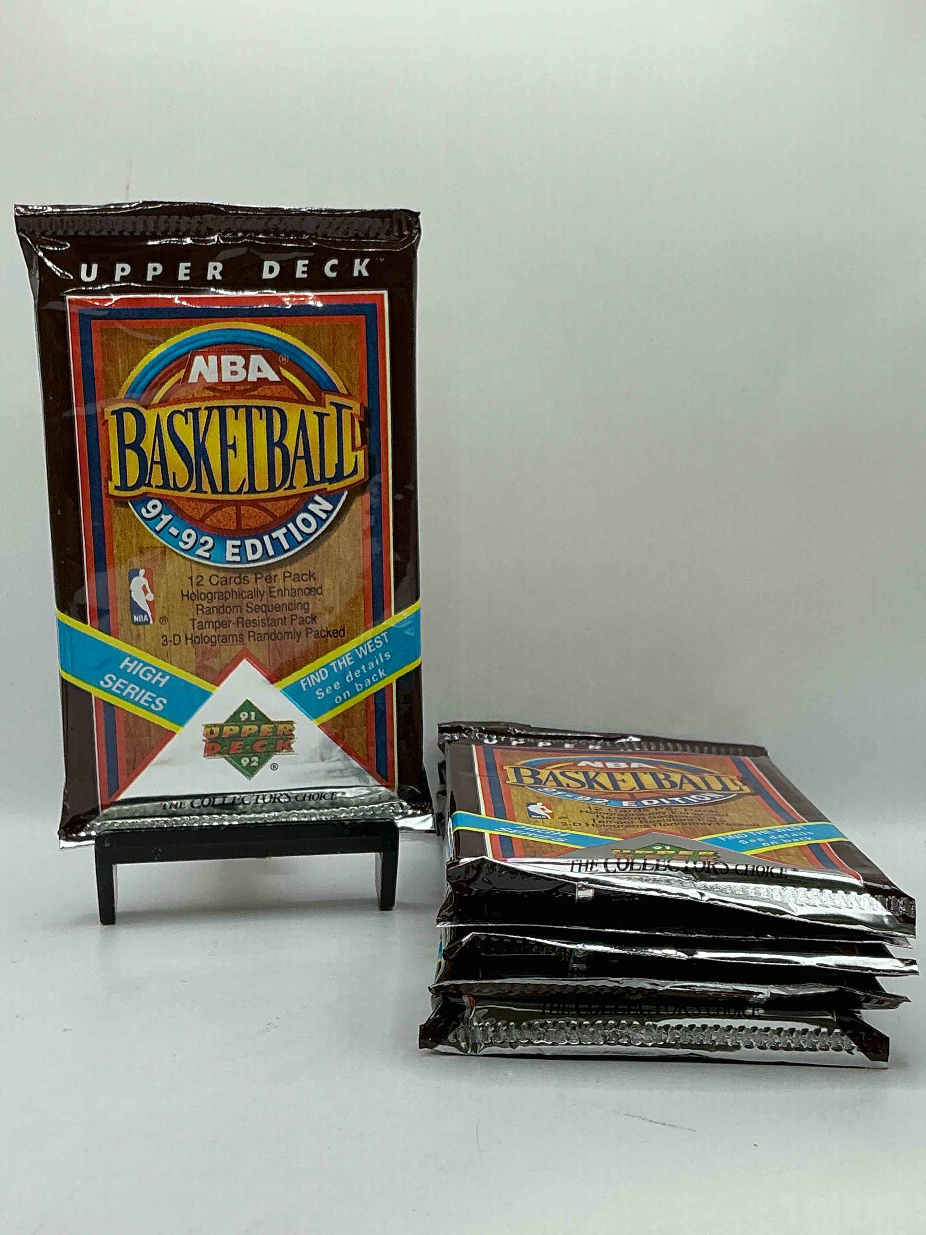 Wow, Find The West! 1991/92 HIGH SERIES Upper Deck NBA Basketball Sealed Pack, Direct From Original Sealed Retail Case! Potential To Find A Jerry West Signature Card Only In This High Series... Super Rare! Also Search For Valuable Michael Jordans & Too Many Great Cards To List! An Awesome Investment In Sports Card Memorabilia! You May Never See These Again, Super Rare!