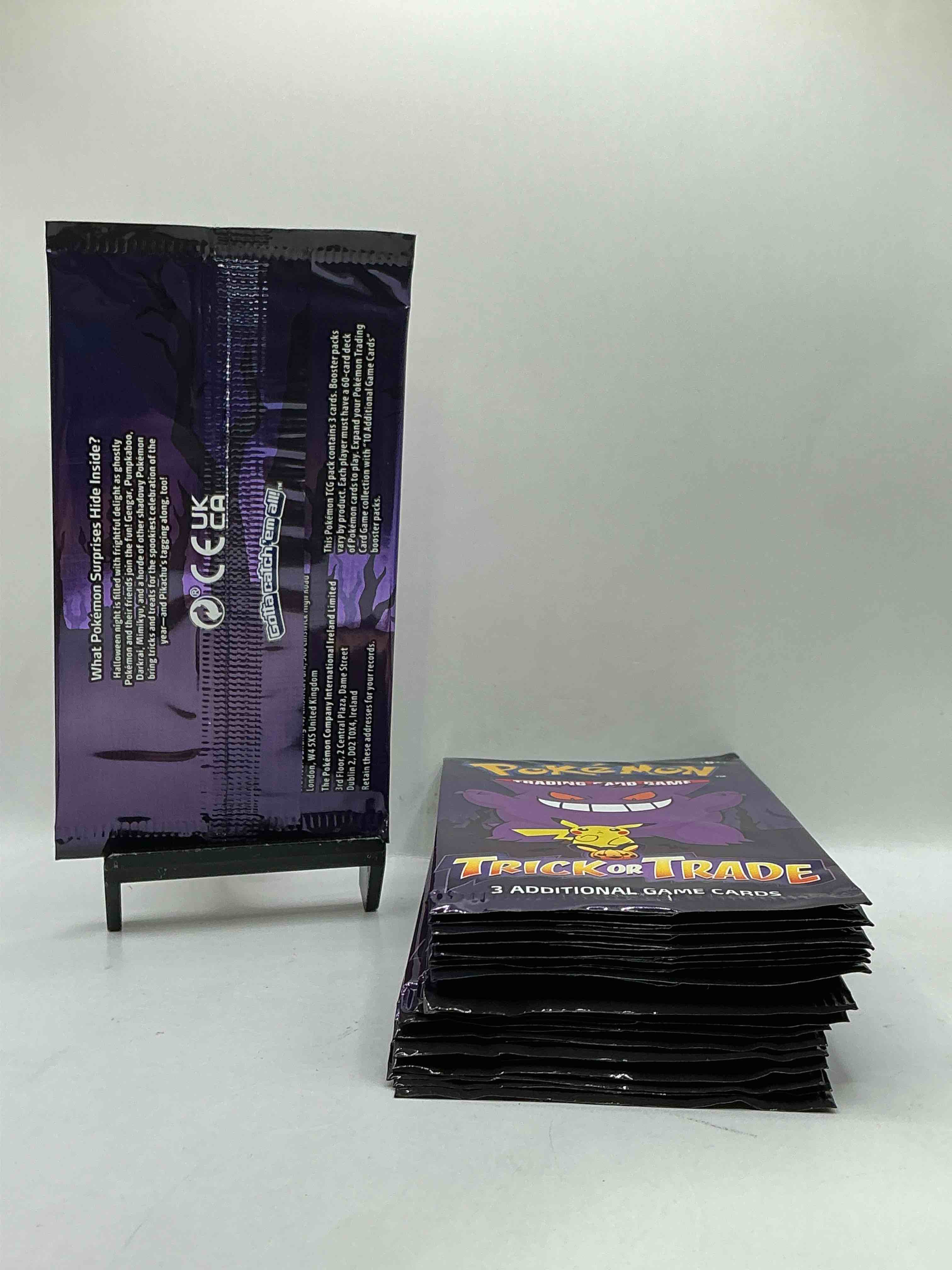 Condition photo showing New/Like New for Pokémon Packs! Spooky Trick Or Trade Unopened Packs! 3 Cards Per Pack, From 2022! Look For Legendary Monsters!