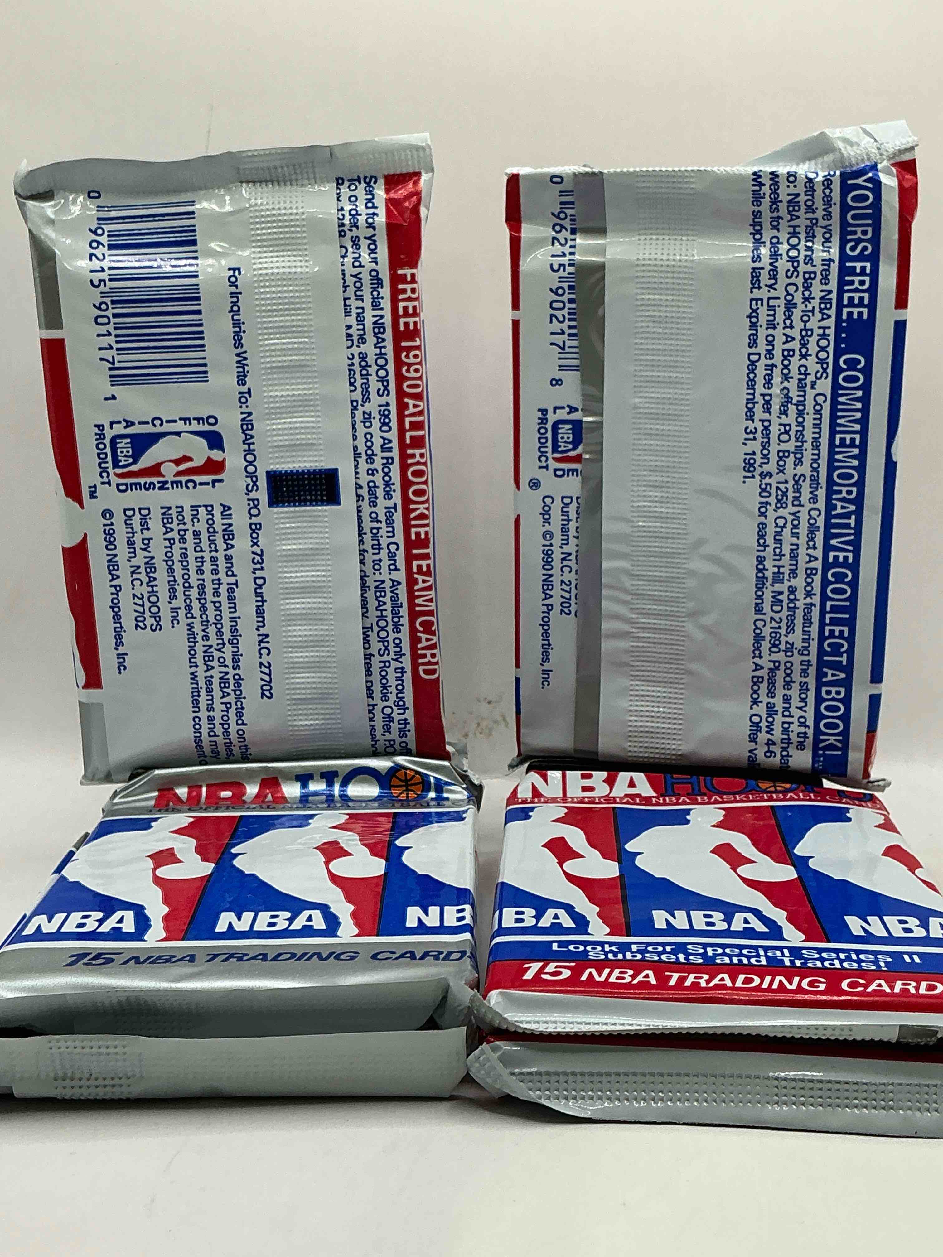 Condition photo showing New/Like New for Michael Jordan?! Wow, Vintage 1990/91 NBA Hoops RARE Red Series Two Sealed Sports Card & Collectible Pack, Direct From Original Factory Sealed Retail Case!Series 2 Extremely Hard To Find & Includes Sought After Subsets! Look For Many Valuable Cards Such As Michael Jordan #65 (PSA 10 Value $225) & So Much More!