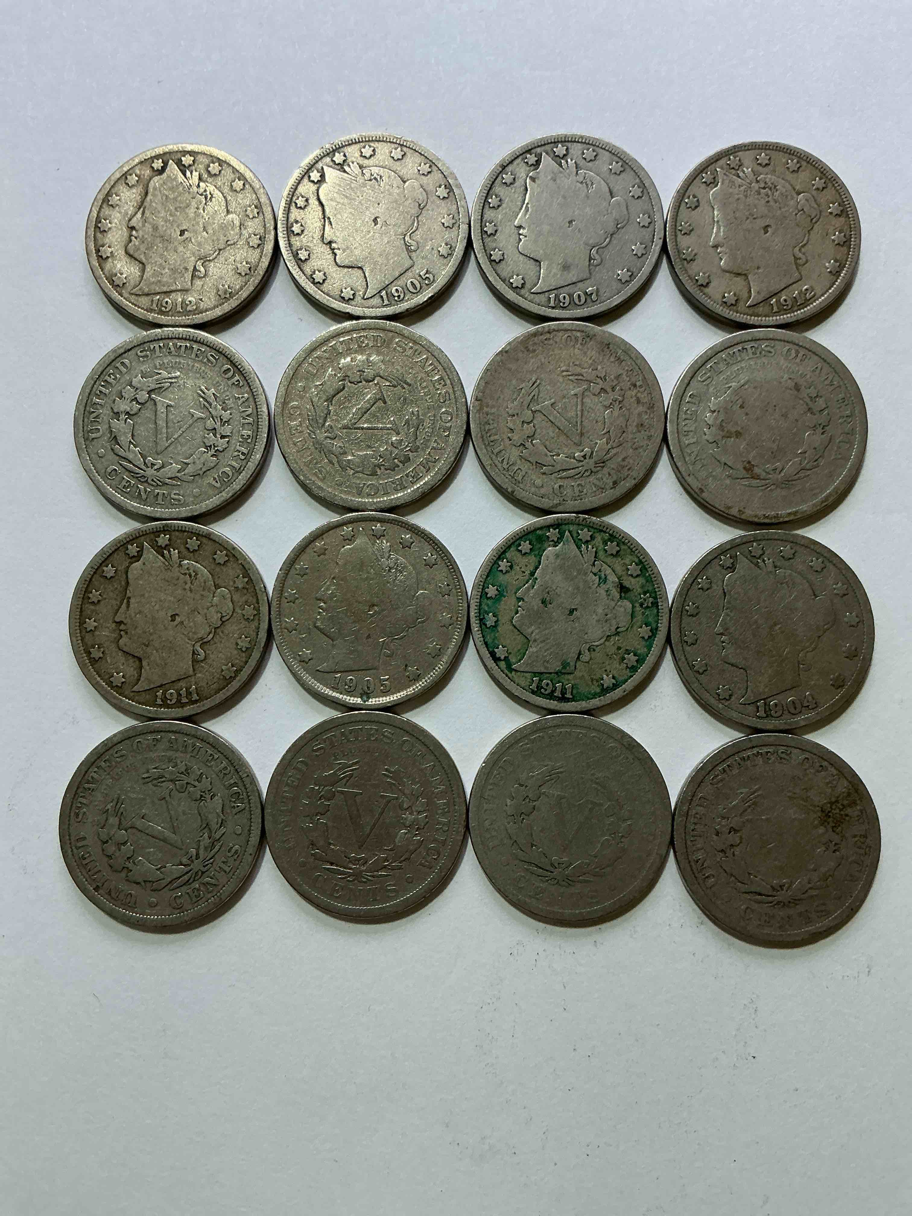 Antique U.S. V Nickels! Think Of The History These Coins Have Seen!, Liberty Head V Nickels Were Minted Up Until 1913 & Were The Style Of Nickels Before Buffalo Nickels. Own Some Cool Pieces Of History! Rare To See These Coins With The "Date On" In Circulated Condition!