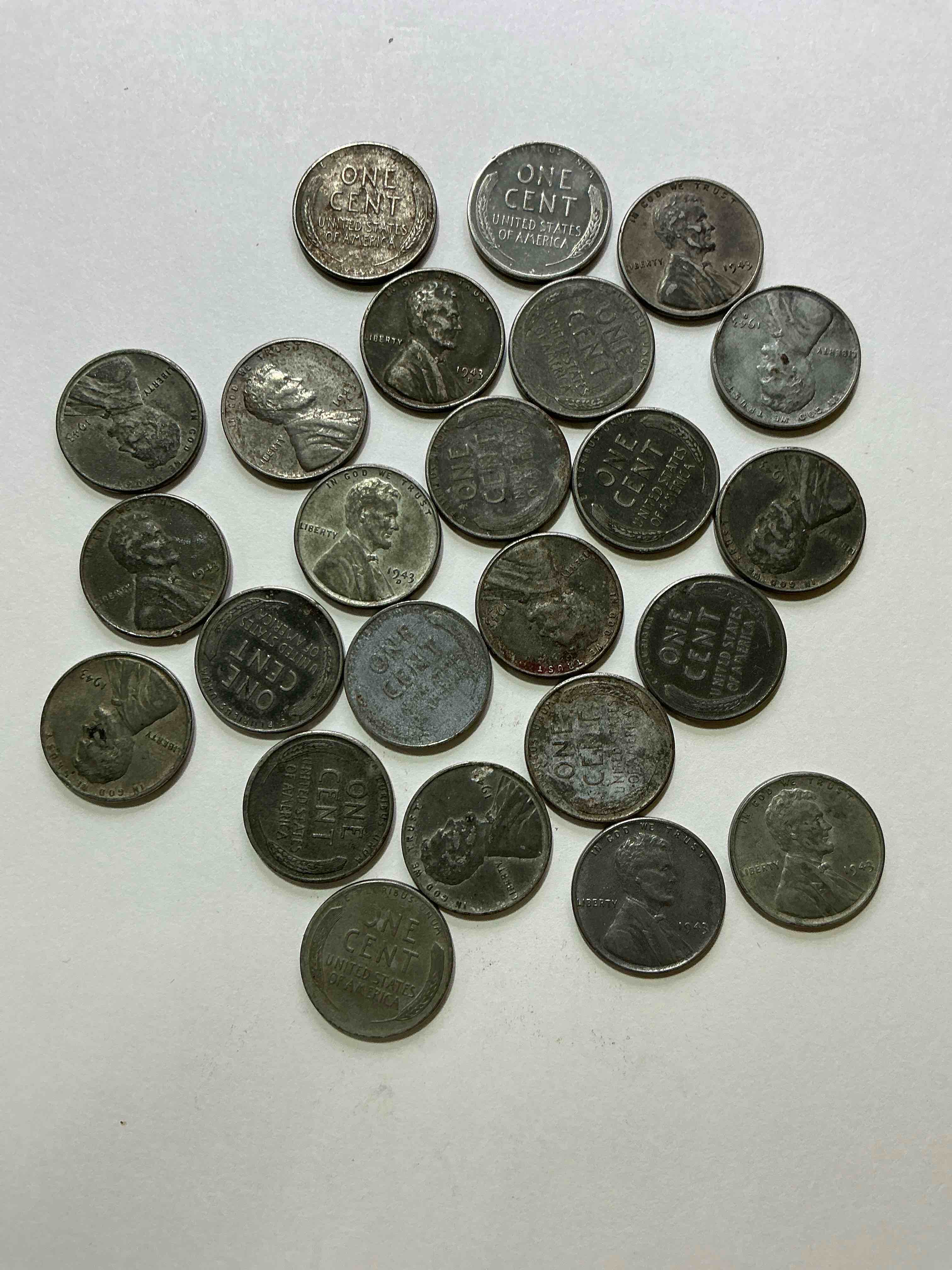 1943 World War Il History! Did You Know That In 1943 Copper Was So Valuable For Making Ammunition That The U.S. Treasury Made Pennies Out Of Steel?! 1943 STEEL Pennies Have Become Valuable, Rare Collector Items! Up For Auction Are Rare WWII Steel Pennies Appearing Circulated. Own Pieces Of World War II History That Are An Awesome Investment!