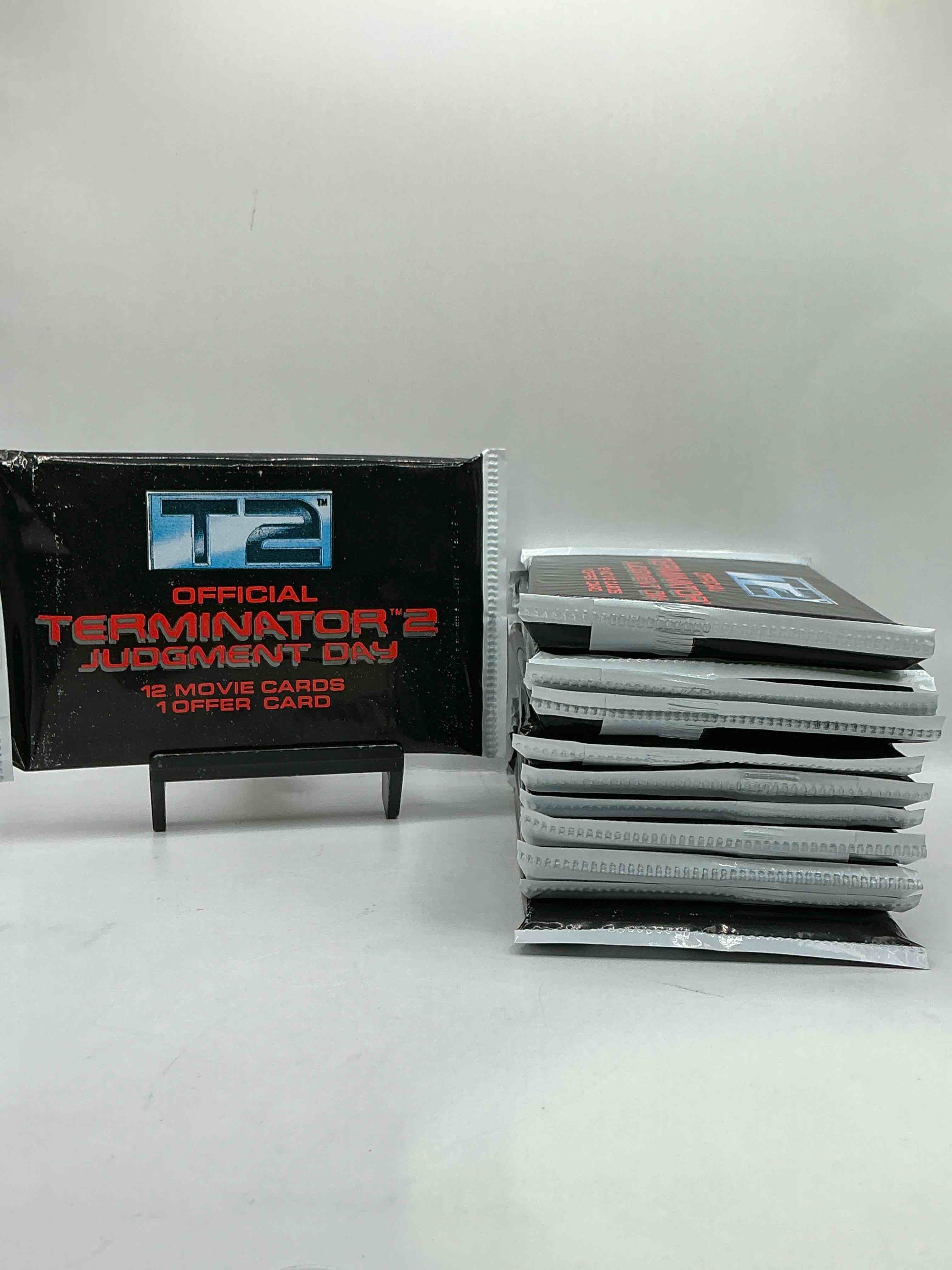 Terminator 2 Packs! Direct From Box Unopened 1991 Terminator 2 Movie Card Packs, 12 Cards Per Pack! Pack Galore! Check Out These Rare Movie Cards From 1991!