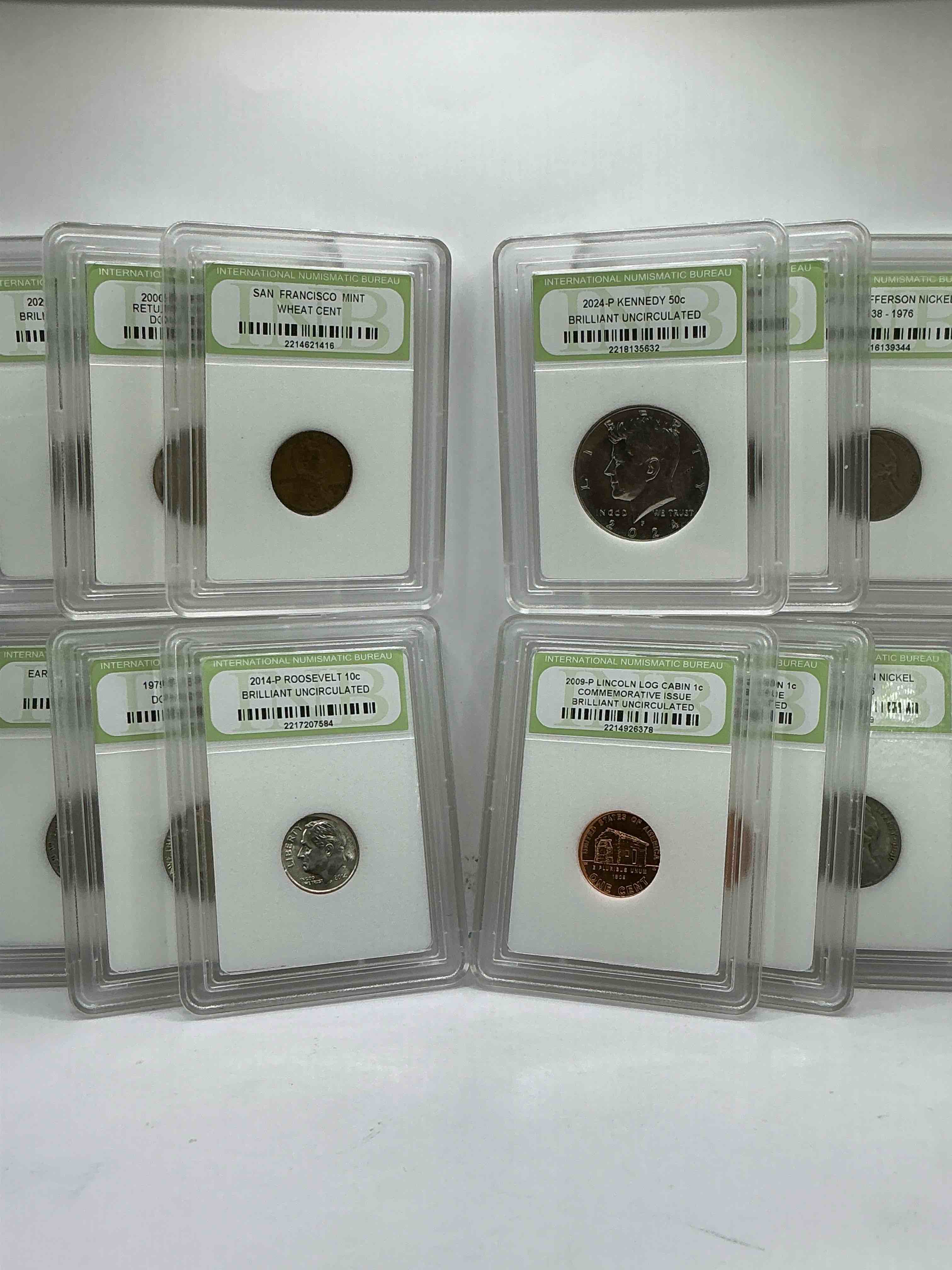Collector's Dream! 12 Different Rare, Slabbed U.S. Collector Coins In Certified/Catalogued Protective Slab Cases! A Great Way to Build An Incredible Collection Of Protected, Rare U.S. Coins! Great For The Coin Fan & Collector!