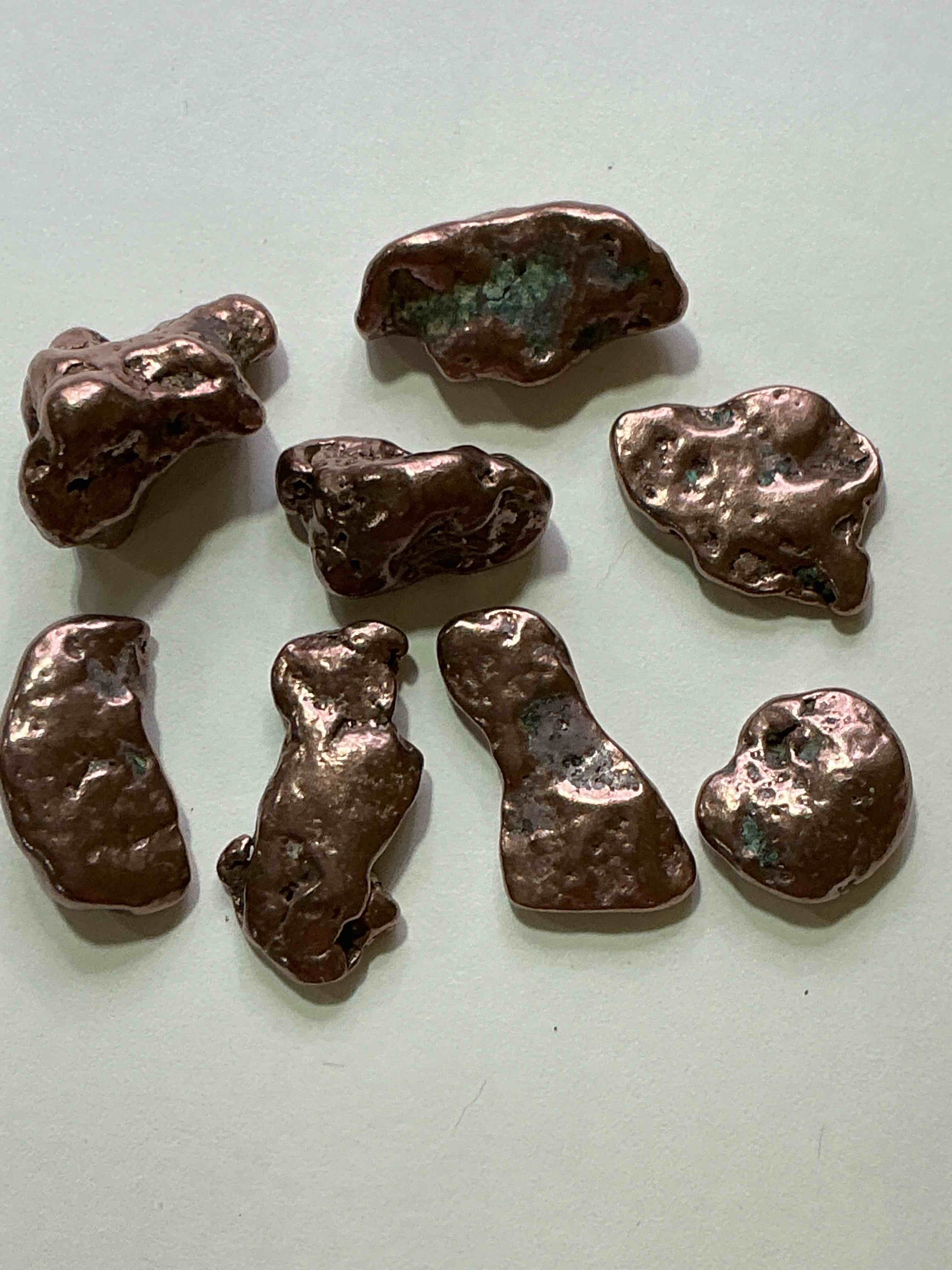 Copper Nuggets In Rare Form! Check Out These Rarely Seen Approximately .999 Copper Nuggets Direct From Prospecting In Copper Harbor, Michigan! Copper In Nugget Form Is Rarely Seen & Each Piece Is Completely Unique. A Great Investment In Fine U.S. Michigan Copper & Also Really Cool Conversation Pieces!