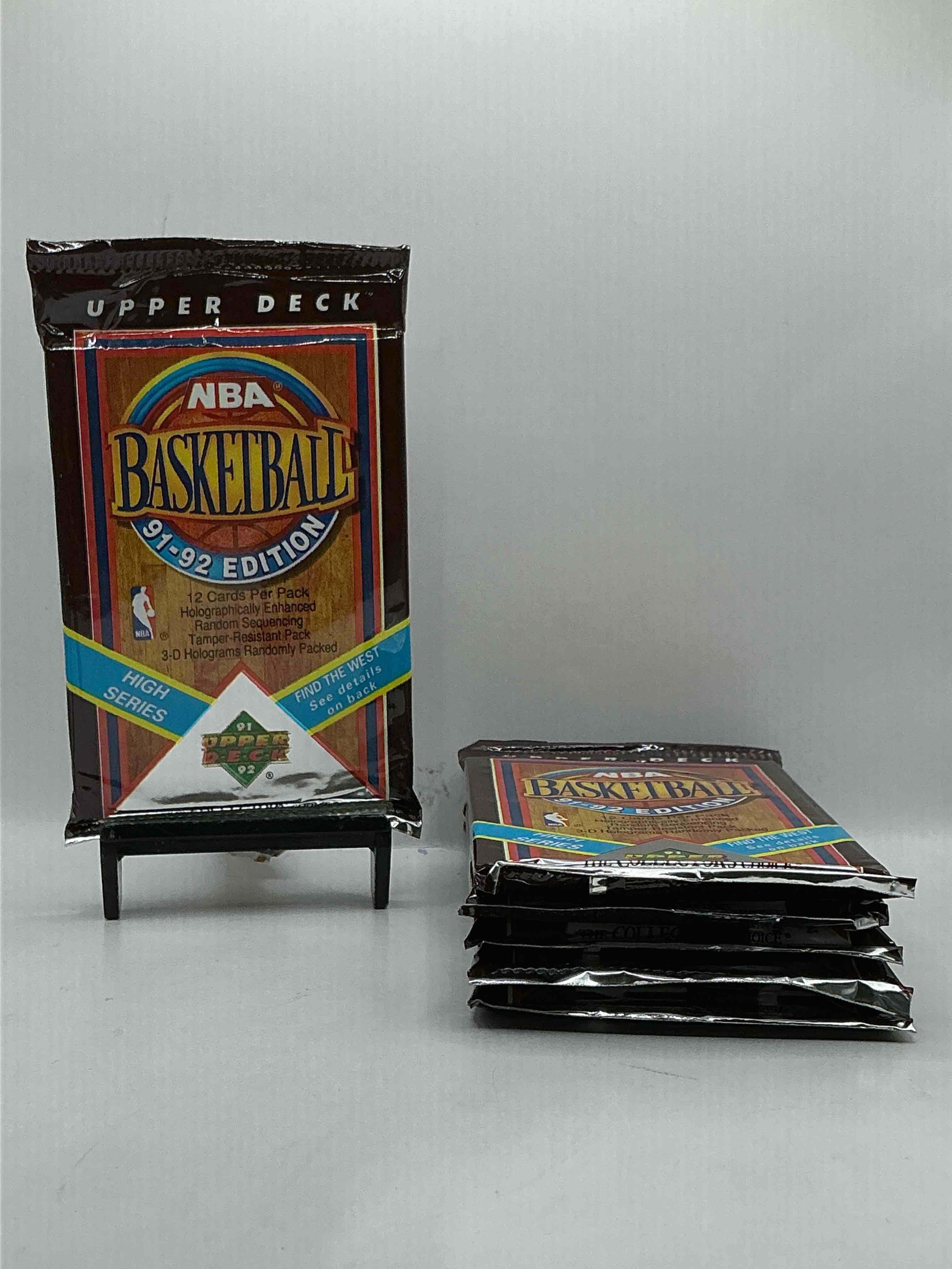 Wow, Find The West! 1991/92 HIGH SERIES Upper Deck NBA Basketball Sealed Pack, Direct From Original Sealed Retail Case! Potential To Find A Jerry West Signature Card Only In This High Series... Super Rare! Also Search For Valuable Michael Jordans & Too Many Great Cards To List! An Awesome Investment In Sports Card Memorabilia! You May Never See These Again, Super Rare!